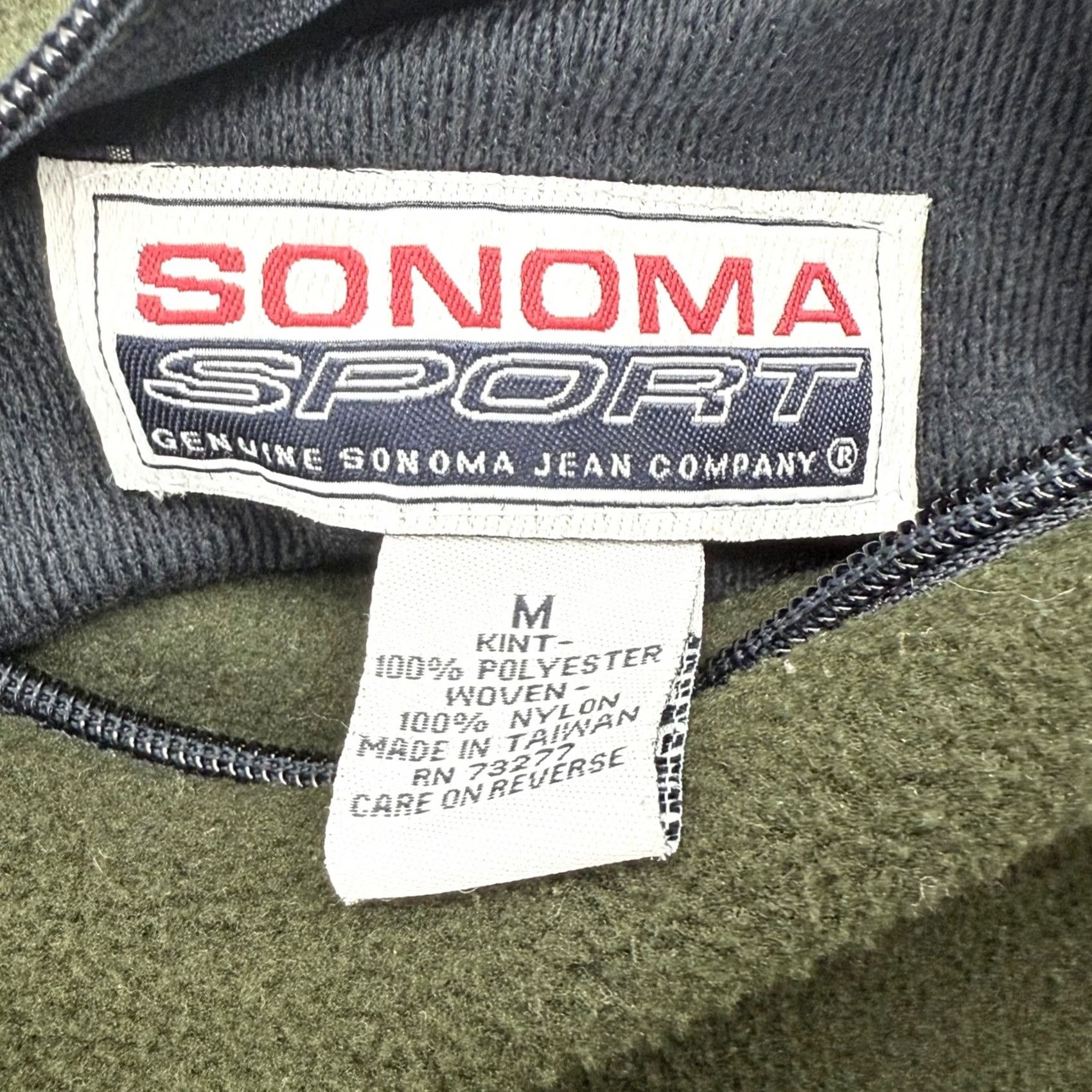 Vintage Sonoma Sport vest Navy Blue Green Reversible Sleeveless Zip Up Medium Mens Vest Size US M / EU 48-50 / 2 - 3 Thumbnail