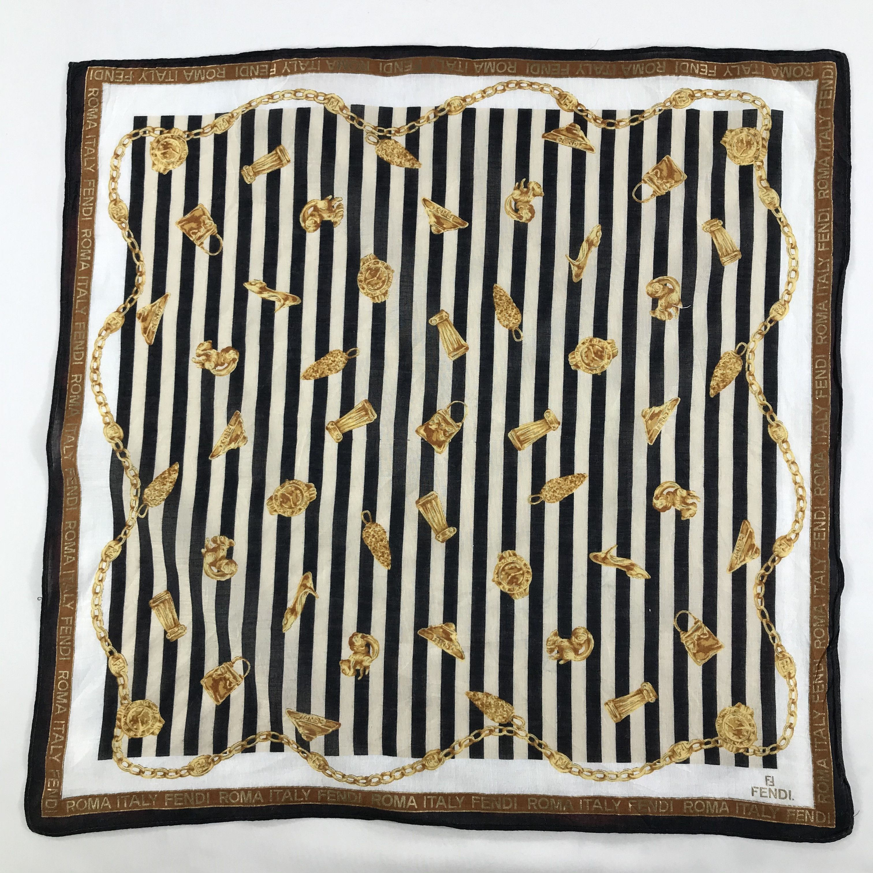 Vintage Vintage Fendi Bandana / Handkerchief / Neckerchief - S1537 Size ONE SIZE - 1 Thumbnail