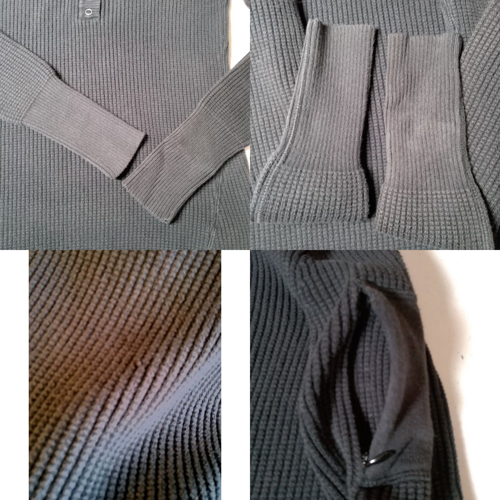 Athleta Athleta Sweater Women Small Slim Thermal Ribbed Knit Snap Organic Cotton Gray Size S / US 4 / IT 40 - 9 Thumbnail