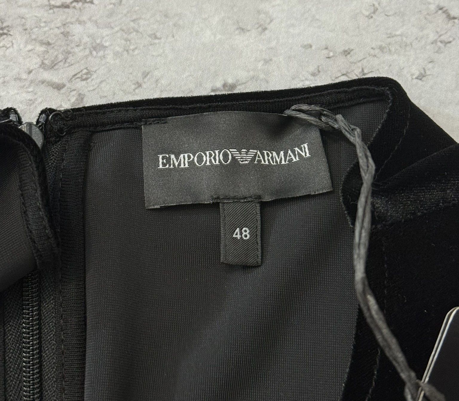 Emporio Armani Emporio Armani Black Mini Dress Women’s Cocktail SIZE 48 Size L / US 10 / IT 46 - 4 Thumbnail