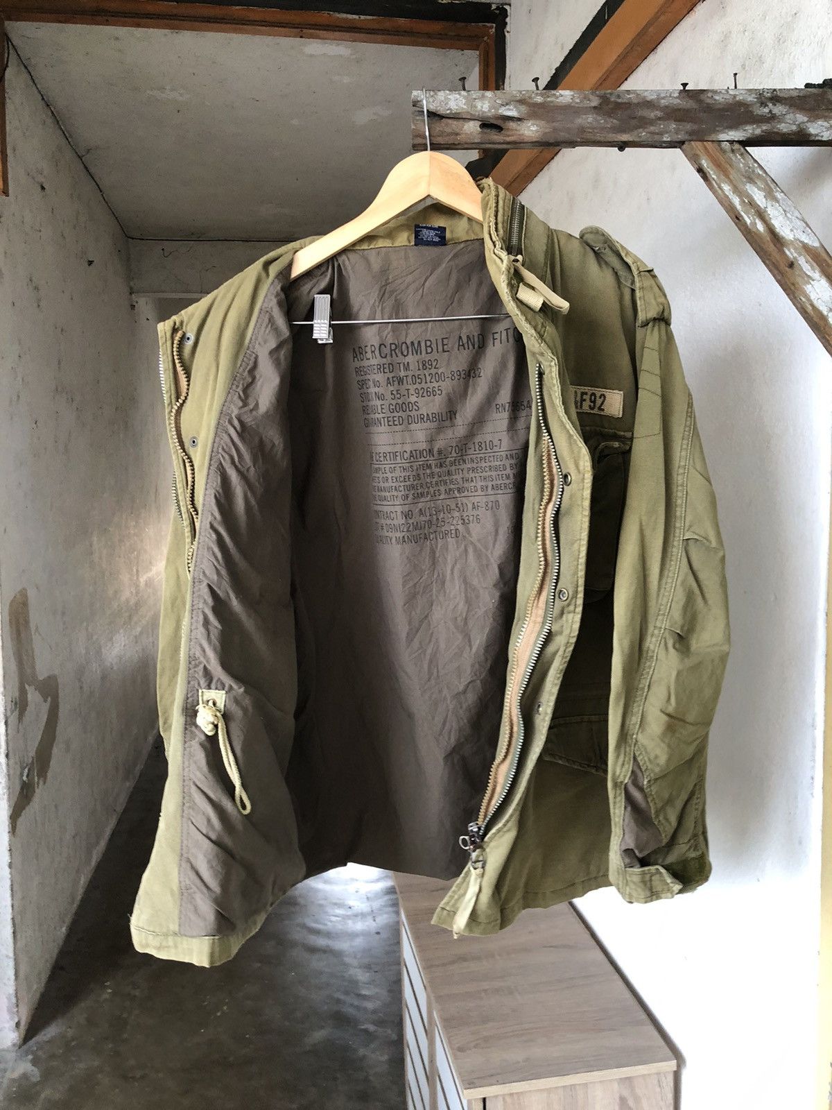 Abercrombie & Fitch Vintage Abercrombie and Fitch Distressed Military M65 Jacket Size US L / EU 52-54 / 3 - 17 Thumbnail