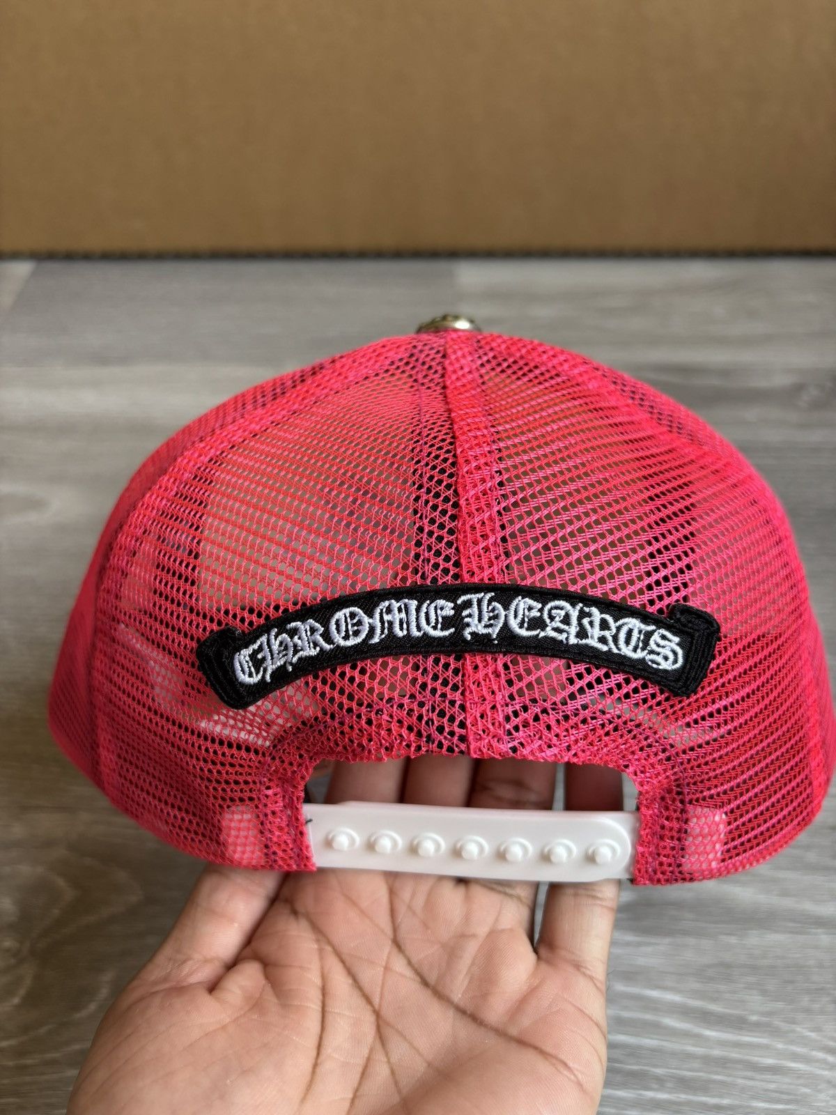 Chrome Hearts Chrome Hearts Neon Pink Triple Cross Cemetery Hat Size ONE SIZE - 6 Thumbnail