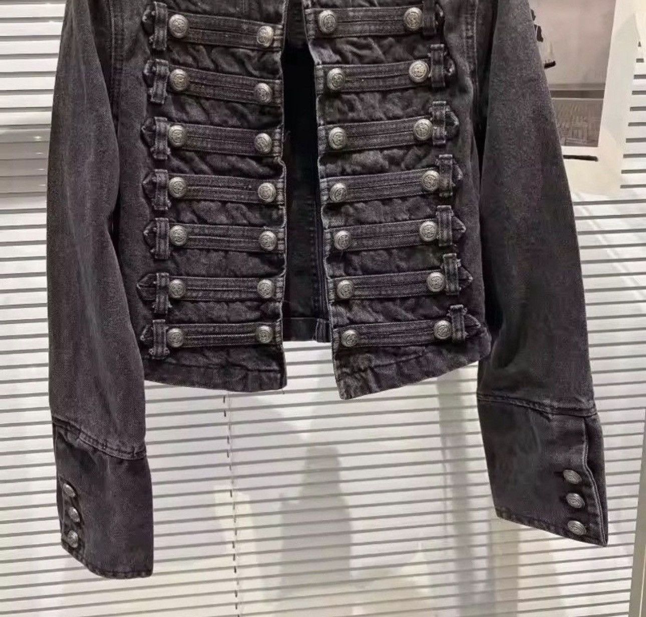 Japanese Brand Vintage Military-Inspired Denim Jacket – Bold, Structured Size US XL / EU 56 / 4 - 4 Thumbnail