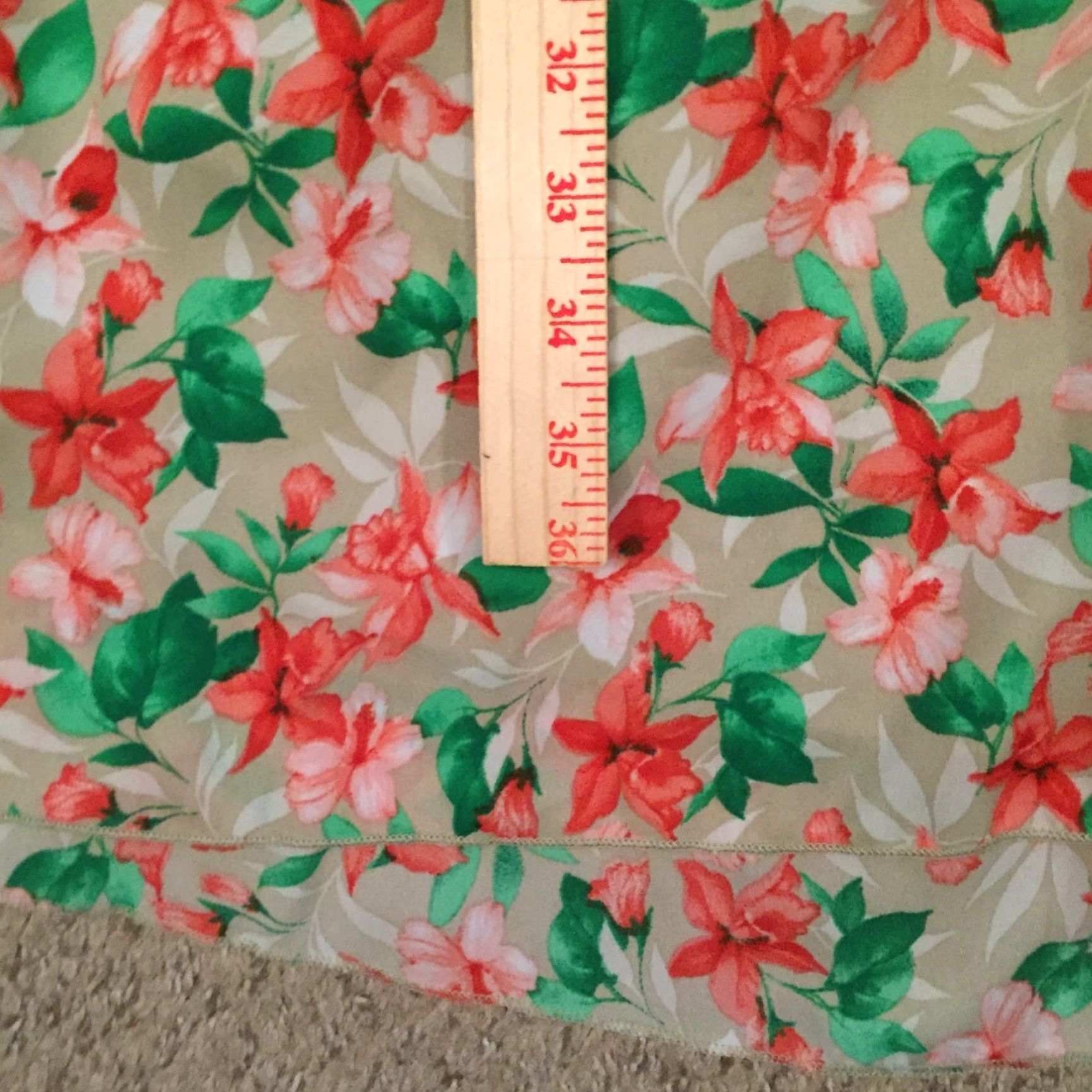 Vintage LuLaRoe Maxi Skirt Medium Pink Floral Long Lined Pull On Size 32" / US 10 / IT 46 - 4 Thumbnail