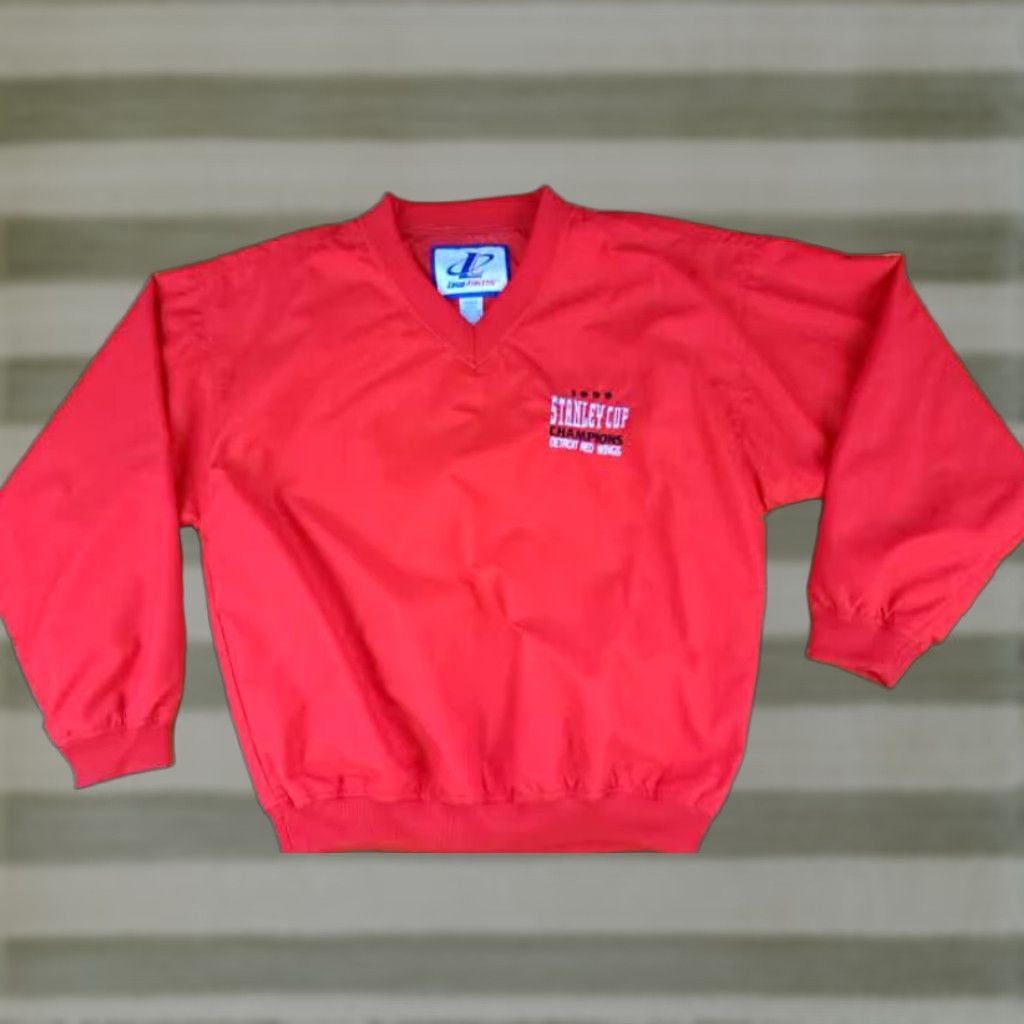 Logo Athletic VINTAGE Detroit Red Wings 1998 Stanley Cup Champs Nylon Warm-Up Jacket M Red Windbreaker Unisex Adults Size US M / EU 48-50 / 2 - 1 Thumbnail