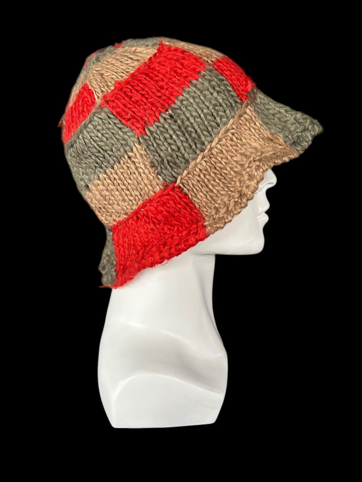 Japanese Brand × Kapital × Vintage Crochet Knitted Handmade Rare Hats ☠️☠️ Size ONE SIZE - 2 Thumbnail