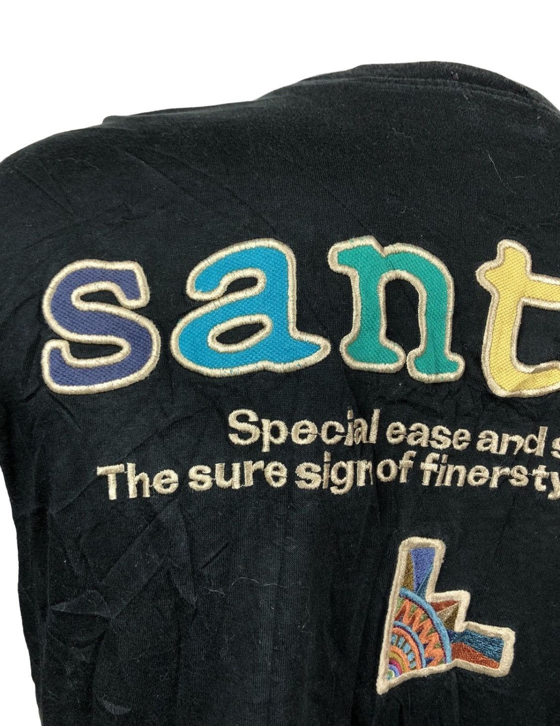 Japanese Brand Santa Fe Spell Out Big Logo Embroidery Shirt Size US XL / EU 56 / 4 - 2 Thumbnail