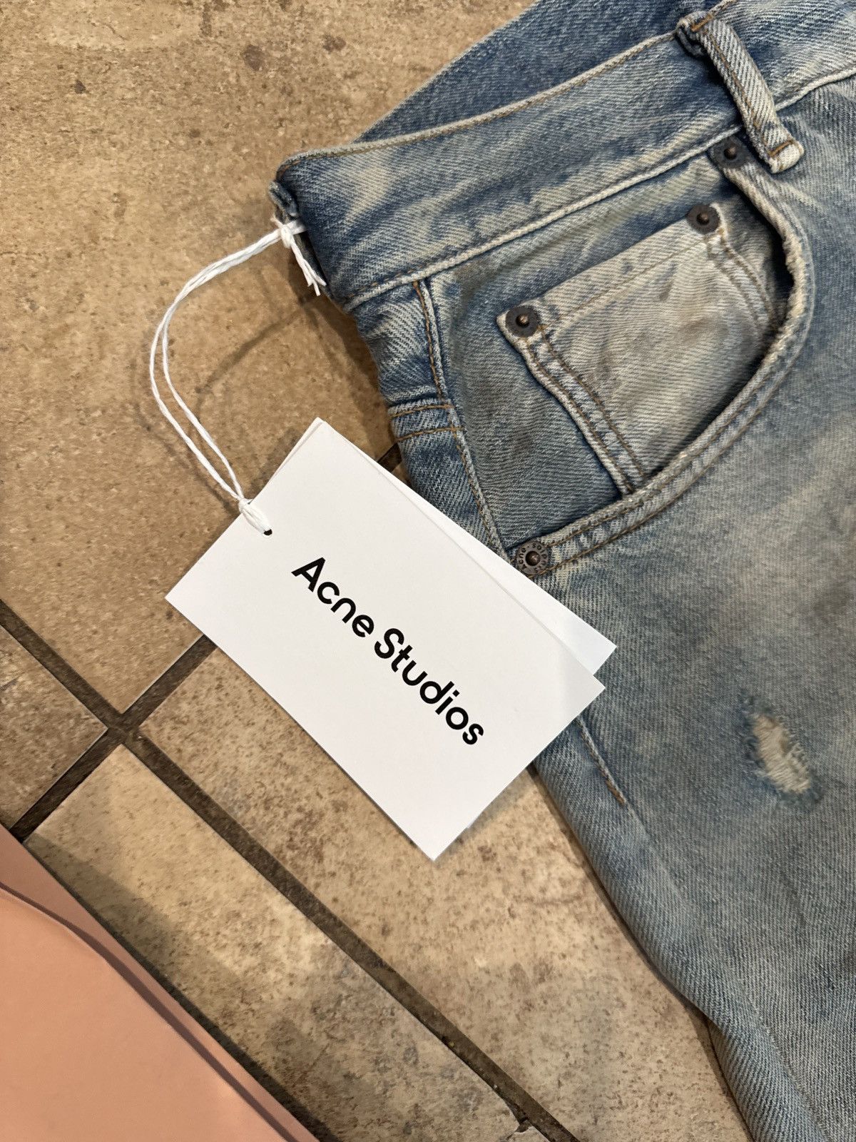 Acne Studios × Designer × Drain Gang Acne Studios 2021m wide leg denim penicillin 32 34 Size US 32 / EU 48 - 4 Thumbnail