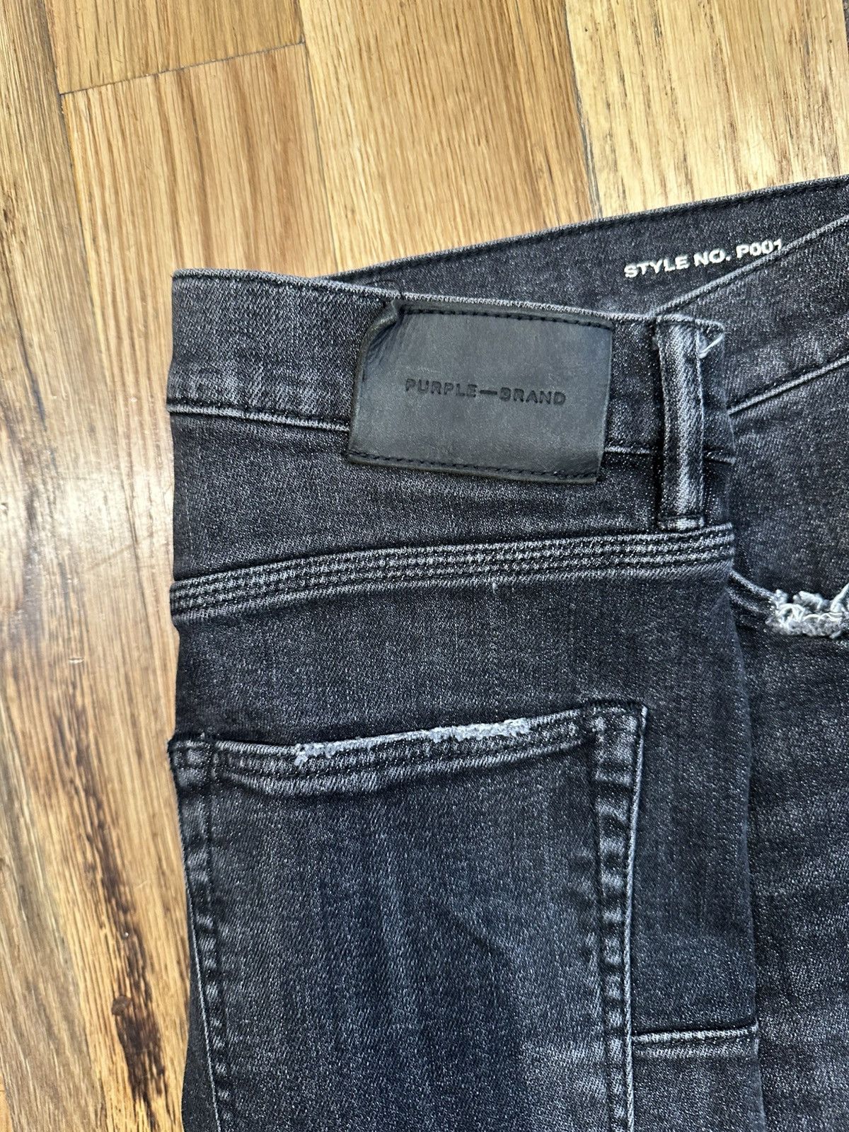 Purple Brand Purple Brand Knee Rip Paint Splatter Black Denim Jeans Sz 31 Size US 31 - 4 Thumbnail