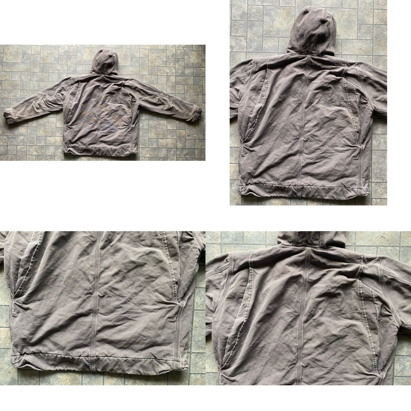 Carhartt VINTAGE Carhartt Hooded Jacket Coat Gray Mens M Zipper Snaps Damaged Sherpa Lined Size US M / EU 48-50 / 2 - 9 Thumbnail