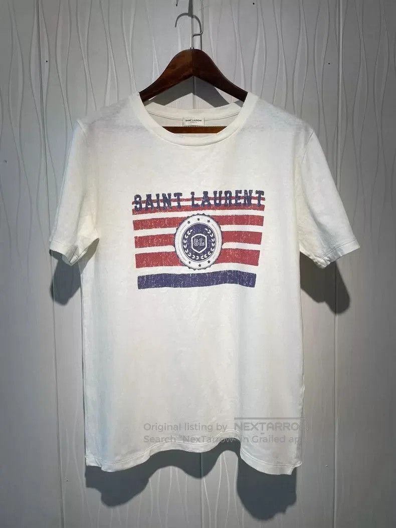 Saint Laurent Paris Saint Laurent Cotton Short Sleeve T. Size US M / EU 48-50 / 2 - 1 Thumbnail