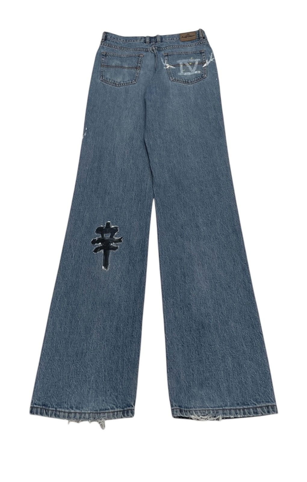 Indigo Palms × Vintage Rare Design Vintage Brand Indigo Palms Art Jeans 1990s Size US 35 - 2 Thumbnail