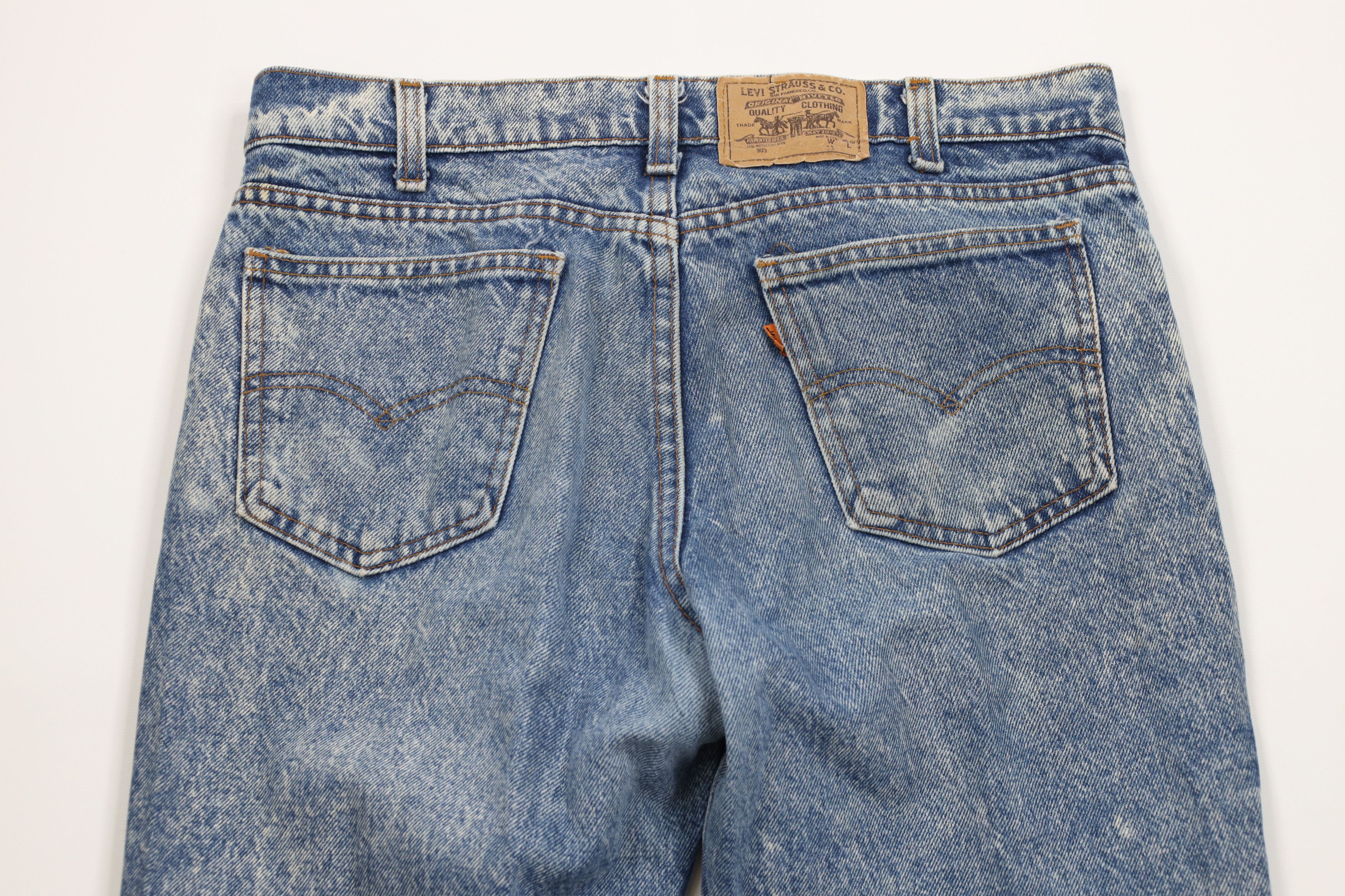 Levi's Vintage 80s Levis 305 Orange Tab Wash Straight Leg Jeans USA Size US 33 - 11 Thumbnail