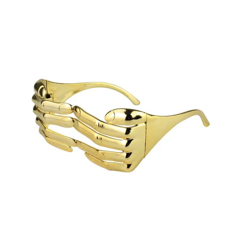 Vintage Gold Bar Fingers Festival Glasses 😎 Size ONE SIZE - 7 Thumbnail