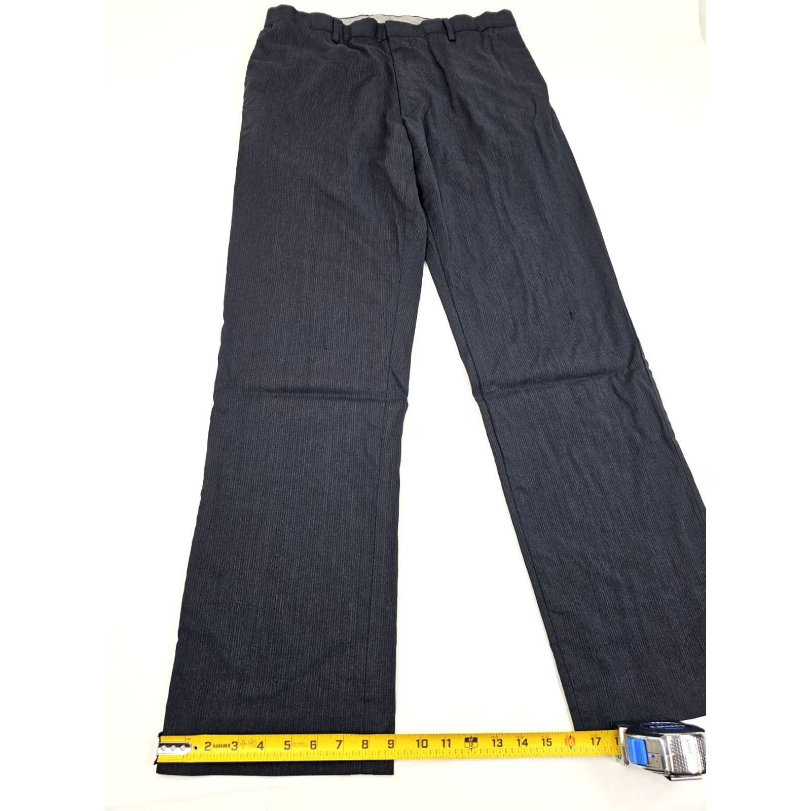 Banana Republic Banana Republic Men Pants Wool Pinstripe Classic Fit Straight 34x33 Gray 90s Preppy Biz Formal Slack Pants Size US 34 / EU 50 - 3 Thumbnail