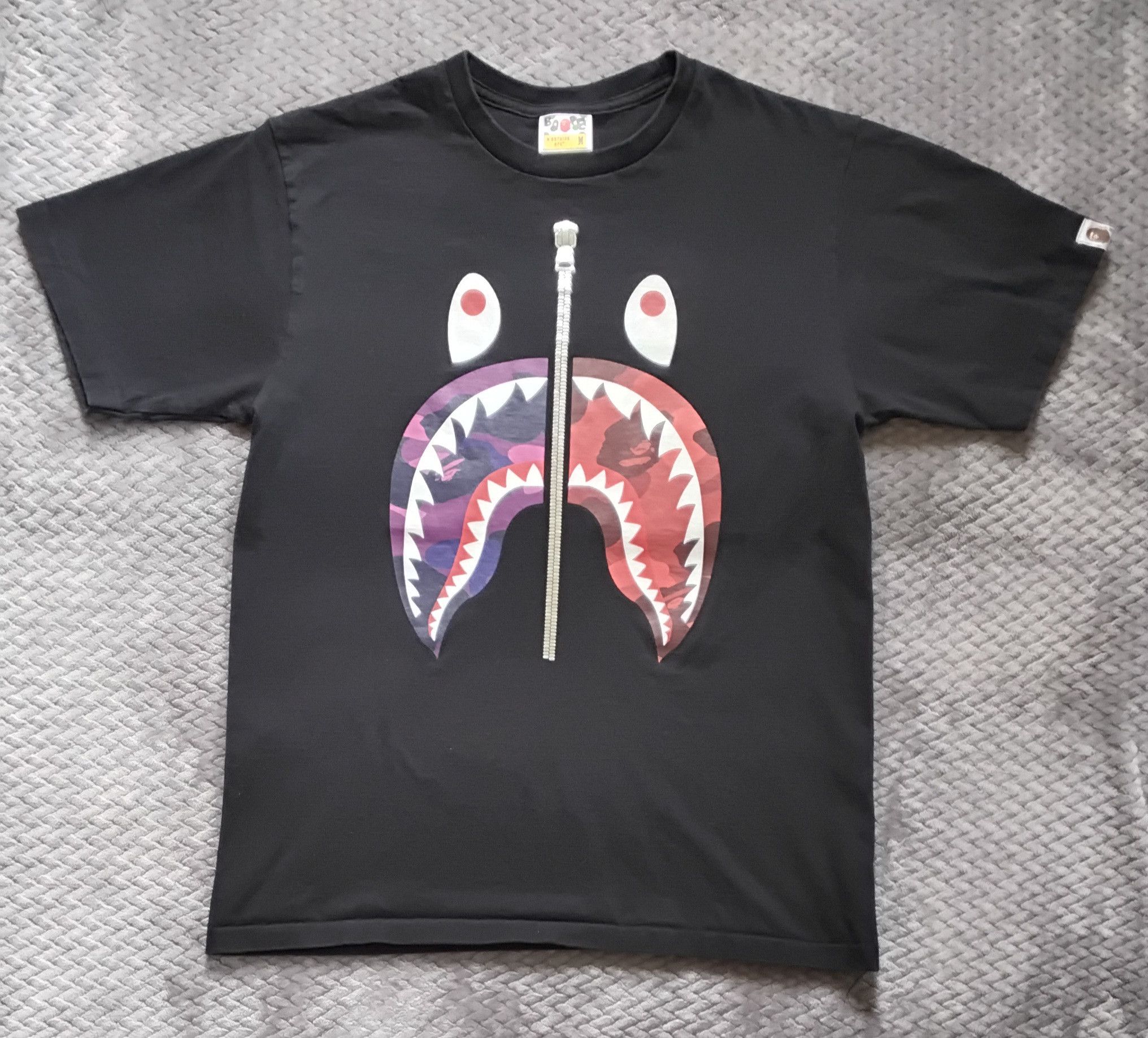 Bape × Stussy Bape x Stussy Camo Shark Tee | Grailed