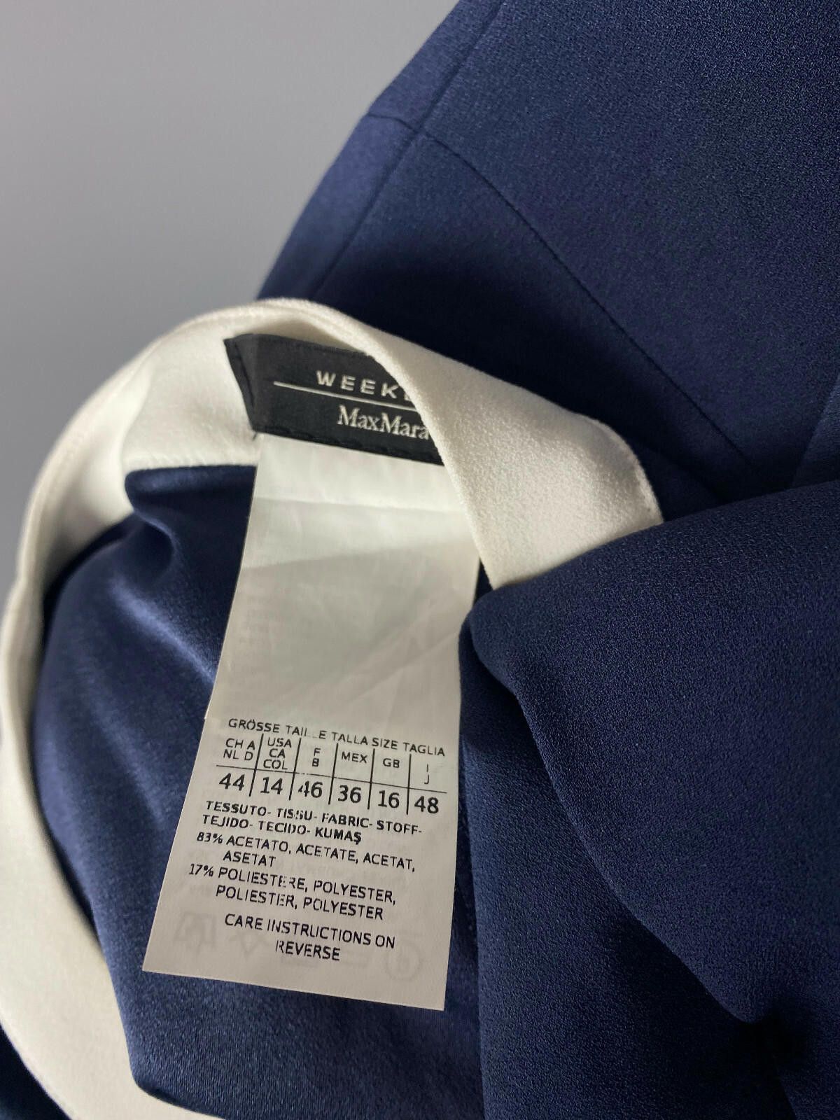 Designer Weekend Max Mara Blue Short Sleeve A-Line Midi Dress Size 14 Size XL / US 12-14 / IT 48-50 - 11 Thumbnail