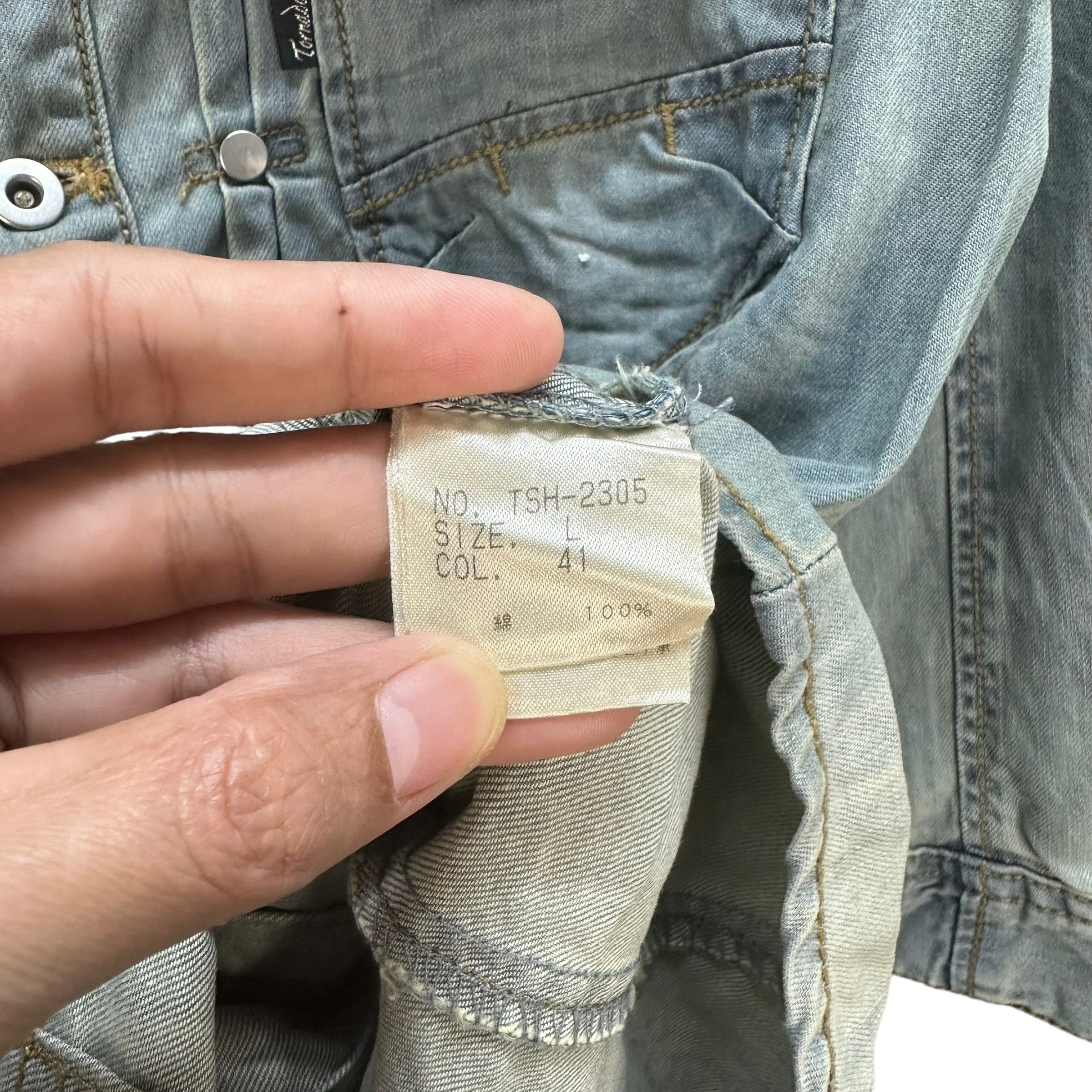 Tornado Mart TORNADO MART 3Q SLEEVE SOFT DENIM JACKET/CHAMBRAY #8768-025 Size L / US 10 / IT 46 - 8 Thumbnail