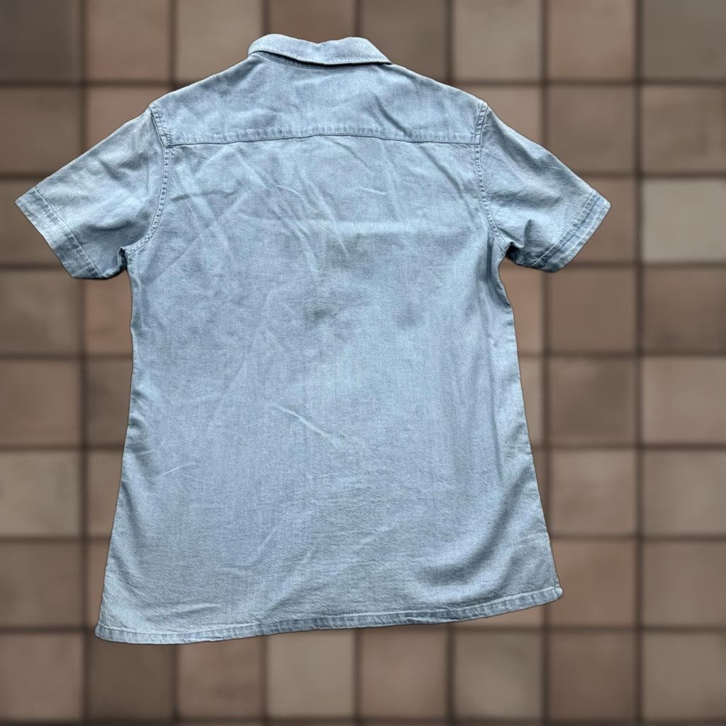 Pacsun PacSun Shirt Mens Small Blue Denim Solid Short Sleeve Button Up Casual Size US S / EU 44-46 / 1 - 1 Thumbnail