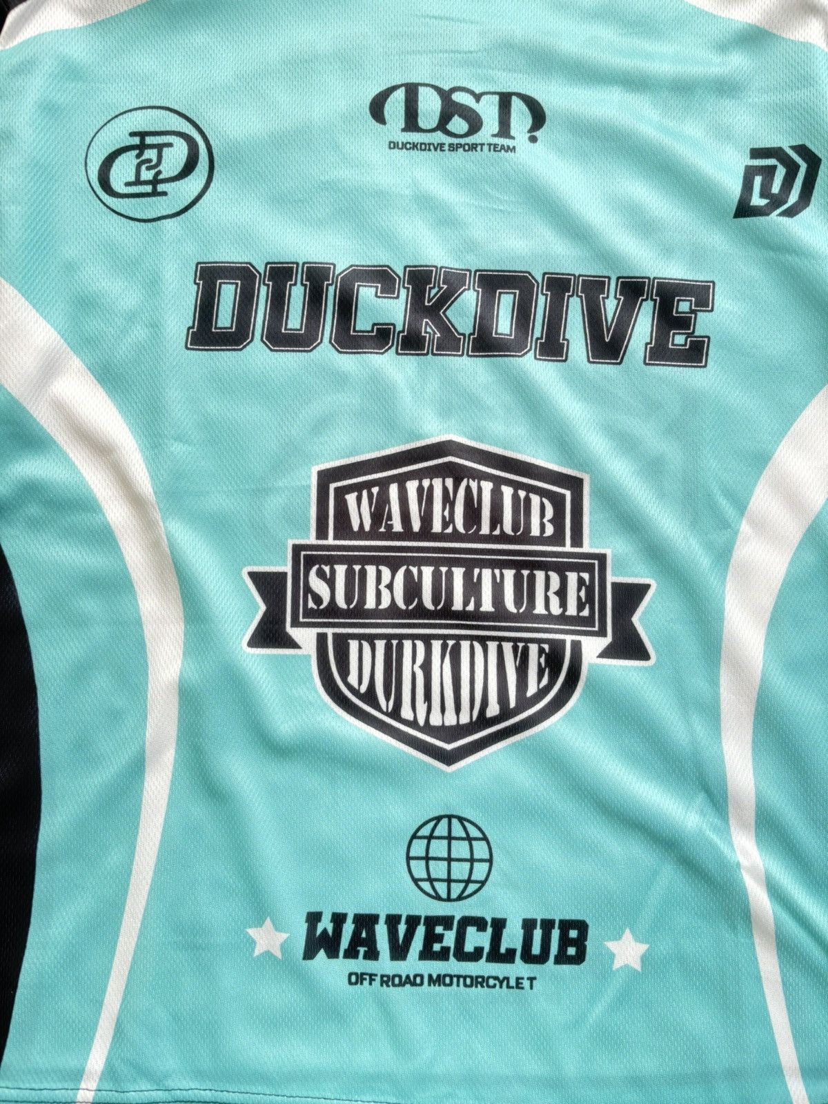 Japanese Brand Duckdive waveclub racing culture unisex blue black jersey Size US M / EU 48-50 / 2 - 6 Thumbnail