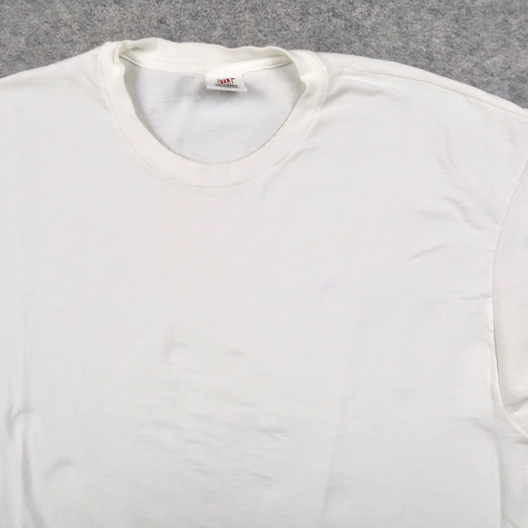 Vintage Vintage Kirkland Signature Mens XL White Combed Cotton Crew Neck T-Shirt Size US XL / EU 56 / 4 - 3 Thumbnail