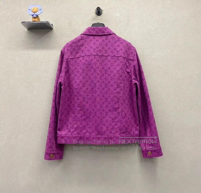 Louis Vuitton Louis Vuitton Purple full logo denim jacket Size US S / EU 44-46 / 1 - 3 Thumbnail