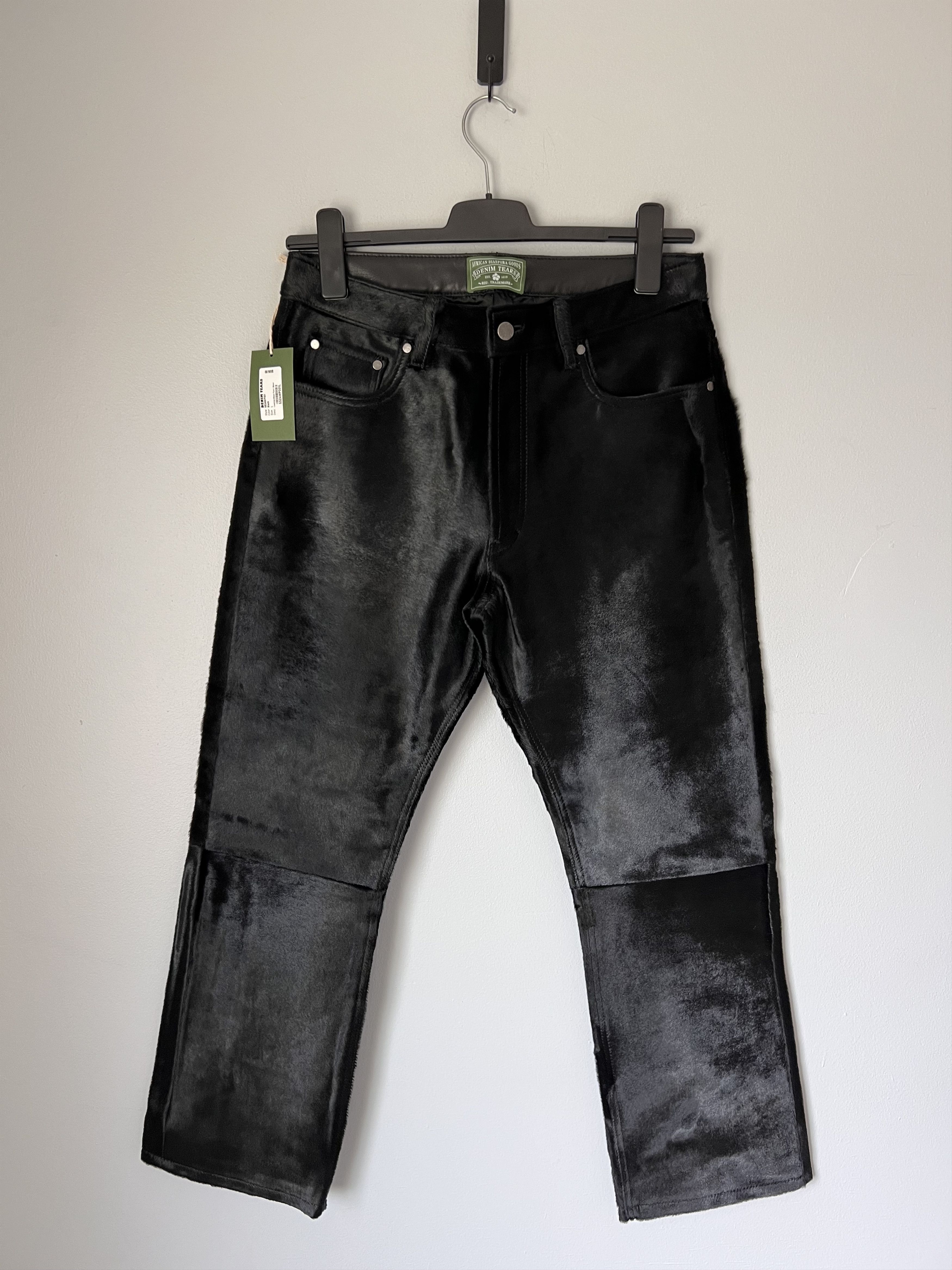 Denim Tears Genuine Calf Hair Pants in Black