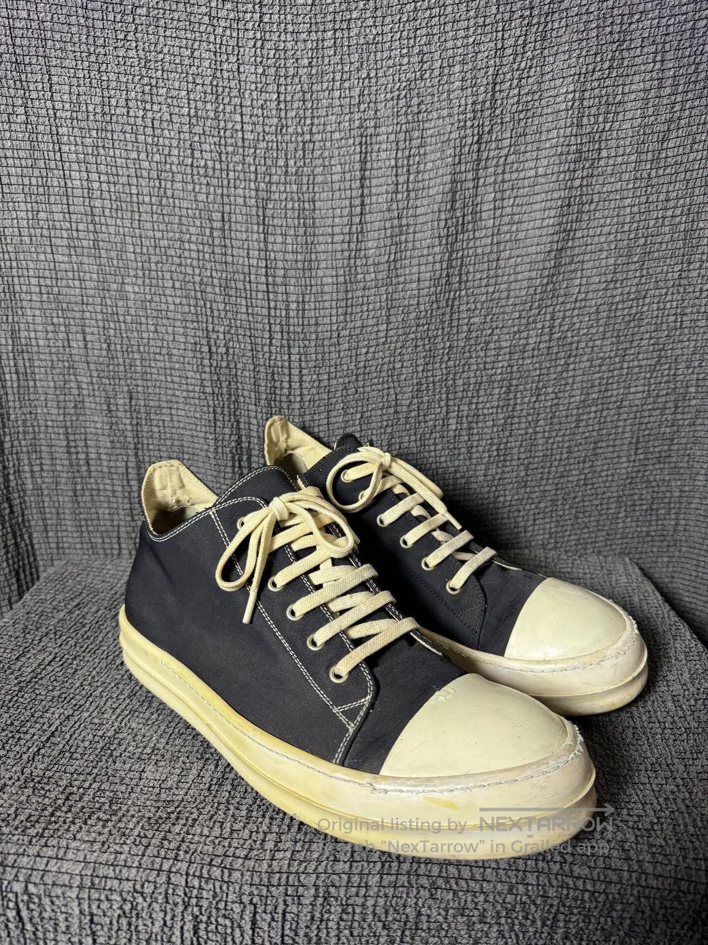 Rick Owens Rick Owens Low-Top Black and White Sneakers. Size US 10 / EU 43 - 2 Thumbnail