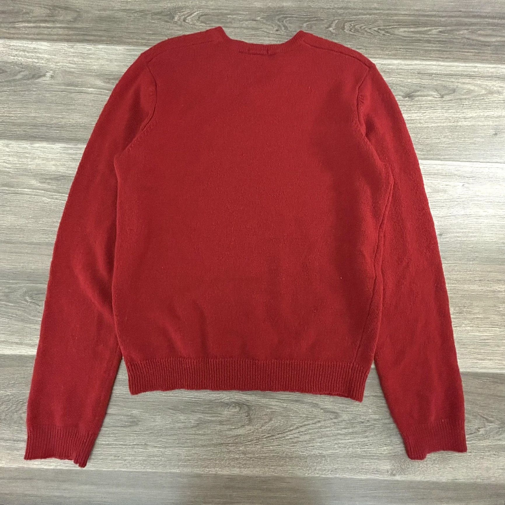 Abercrombie & Fitch VINTAGE Abercrombie Sweater Mens Large Red Wool Blend V-Neck Pullover 80s EUC Size US L / EU 52-54 / 3 - 2 Thumbnail