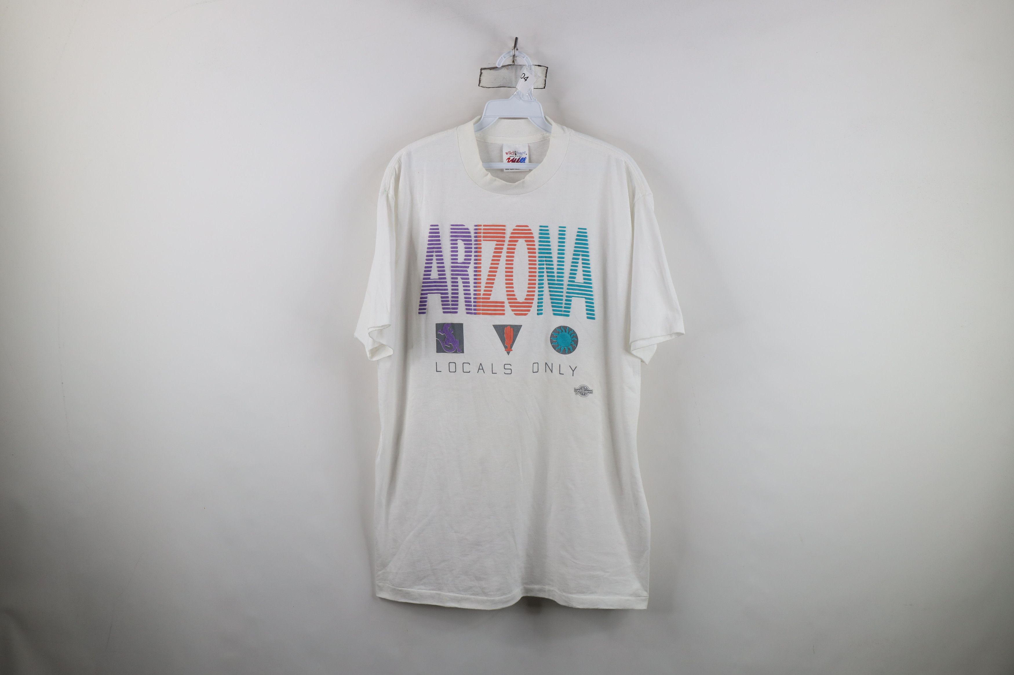 Vintage Vintage 90s Streetwear Paint Arizona Locals Only T-Shirt USA Size US XL / EU 56 / 4 - 1 Thumbnail