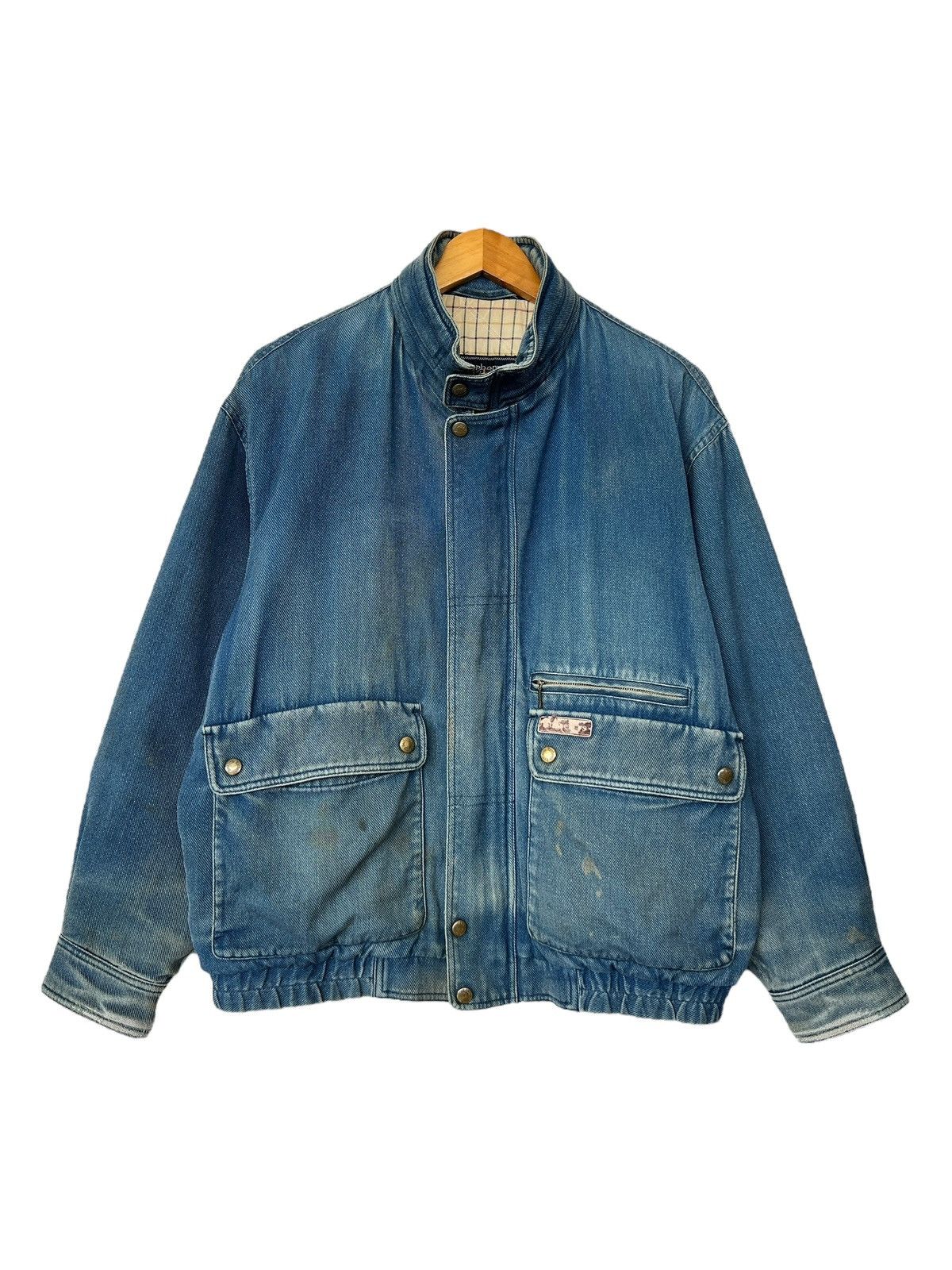 Burberry Vintage Burberrys Sunfaded Distressed Denim Jacket Size US L / EU 52-54 / 3 - 1 Thumbnail
