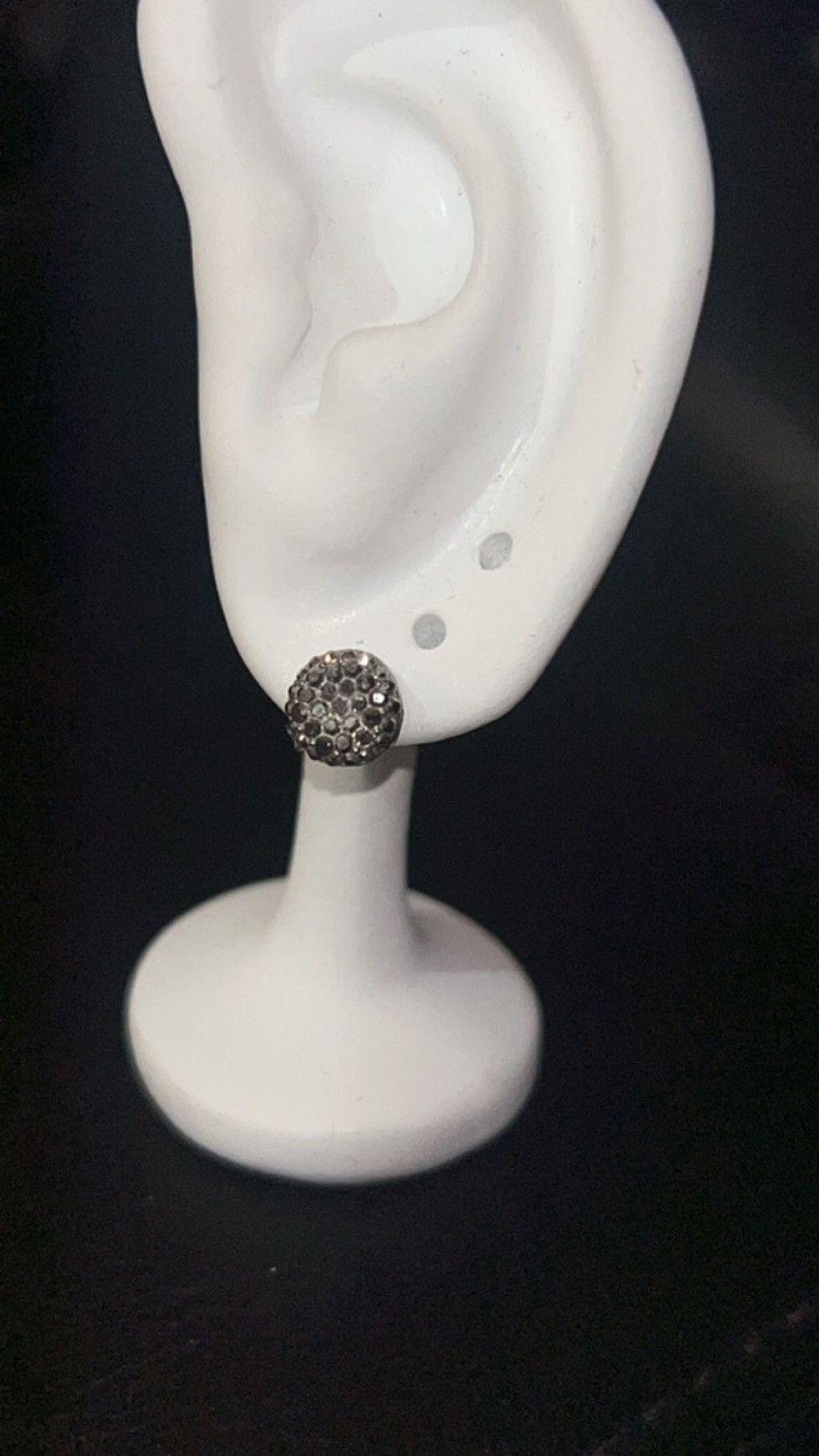 The Unbranded Brand Women's Unbranded Gray Pave Stud Earrings One Size Size ONE SIZE - 1 Thumbnail