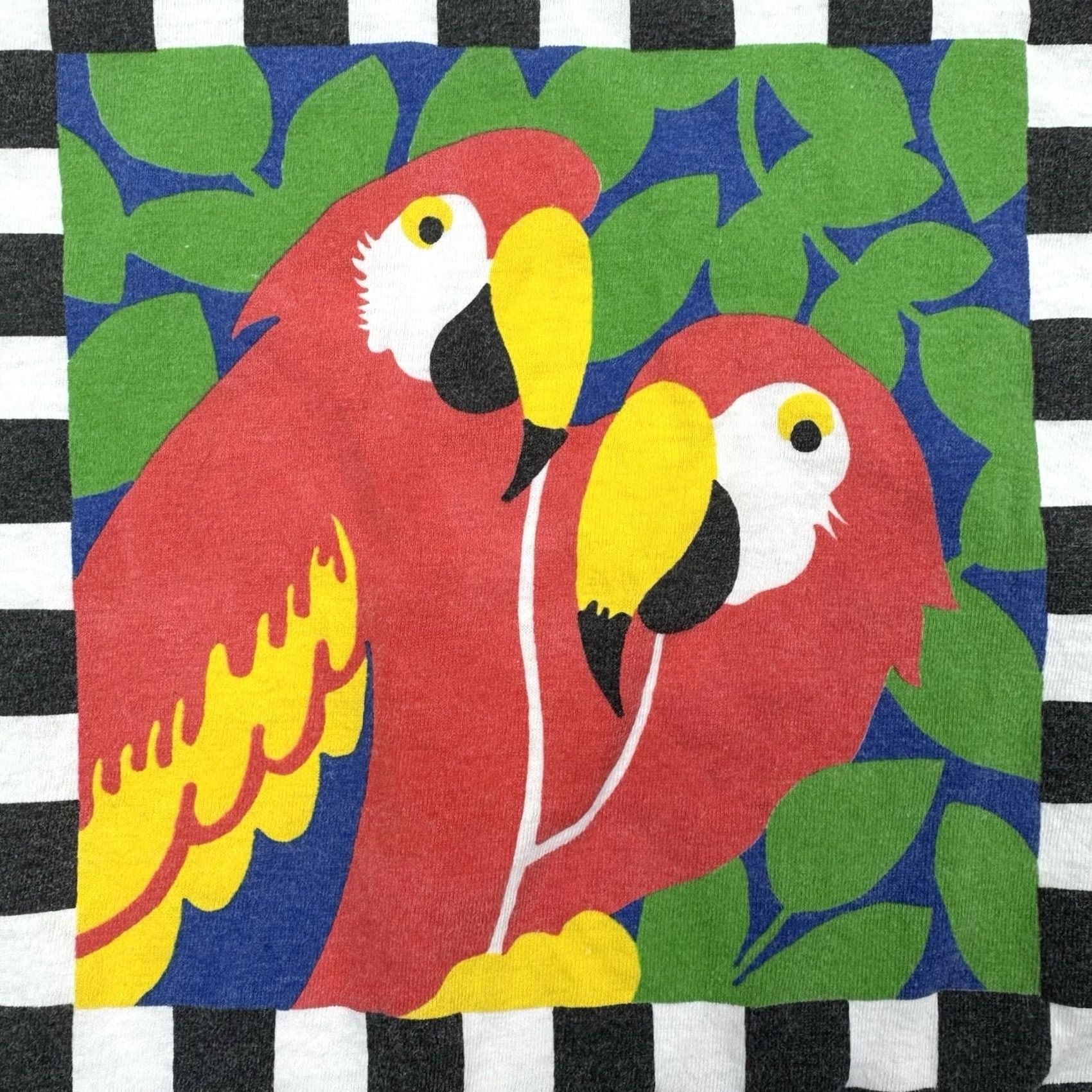 Vintage VINTAGE Down Island Traders Parrot Nature T Shirt Adult XL White Cotton 90s Tropical Forest Animals Mens Shirt XL Size US XL / EU 56 / 4 - 4 Thumbnail