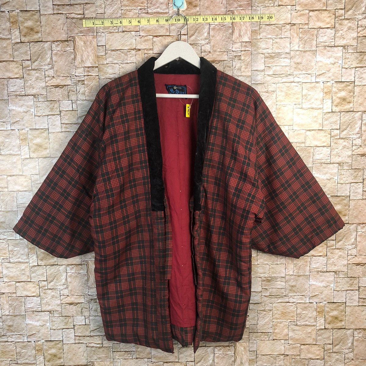 Japanese Brand Kimono Red Checkred vintage japan #A162 Size US L / EU 52-54 / 3 - 1 Thumbnail