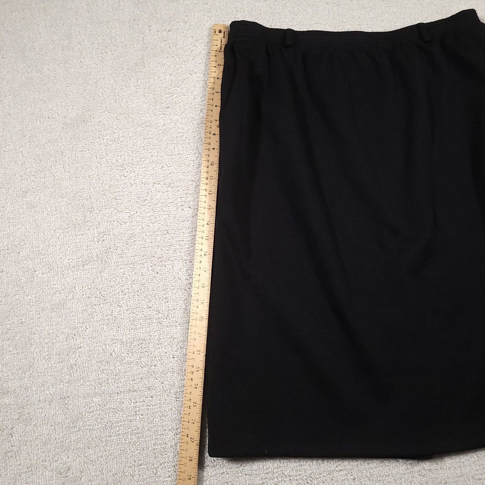 Vintage VINTAGE Alfred Dunner Skirt Women's 34 Black Pull On Midi Elastic Waist Pleat 90s A-Line Mens? Size 24" / US 00 / IT 34 - 5 Thumbnail