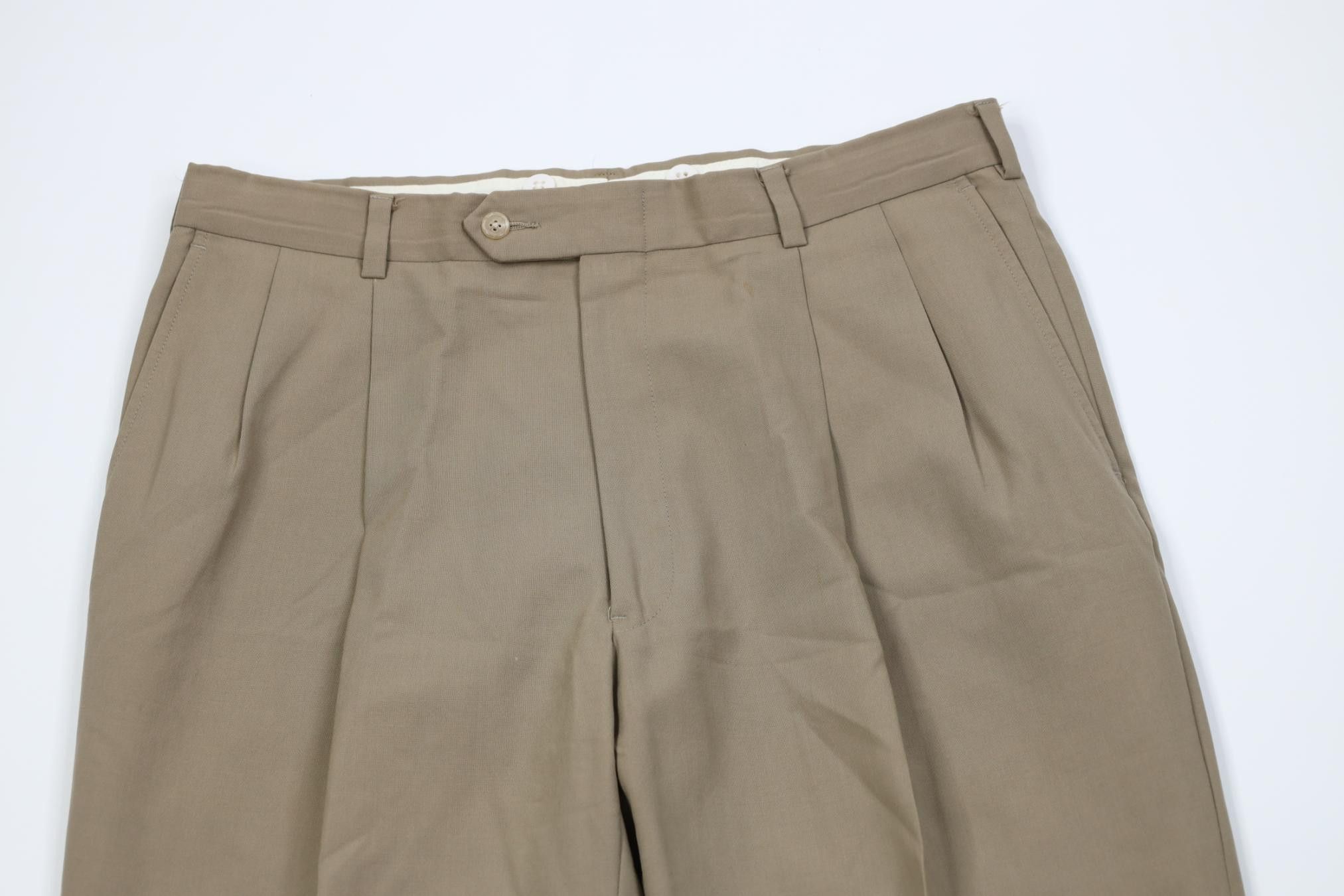 Vintage Vintage 90s Streetwear Gabardine Knit Wide Leg Chino Pants Size US 34 / EU 50 - 2 Thumbnail