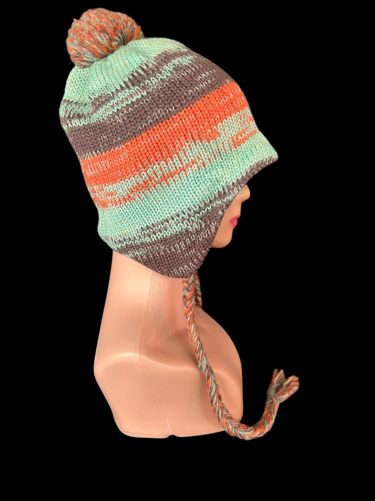 Kapital Vintage Roxy Stripe Knitted Beanie Hats Size ONE SIZE - 2 Thumbnail