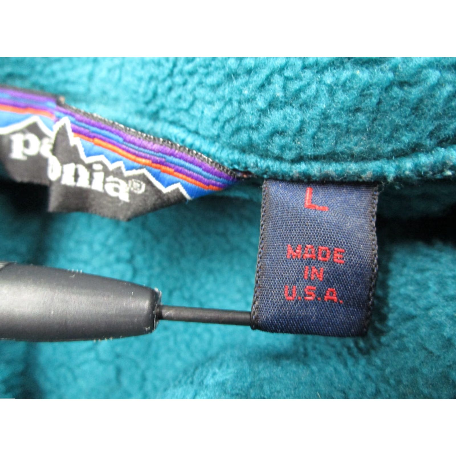 Patagonia VINTAGE Patagonia Jacket Womens Large Blue Fleece Full Zip Teal 90s 25011 Made in USA Size L / US 10 / IT 46 - 2 Thumbnail
