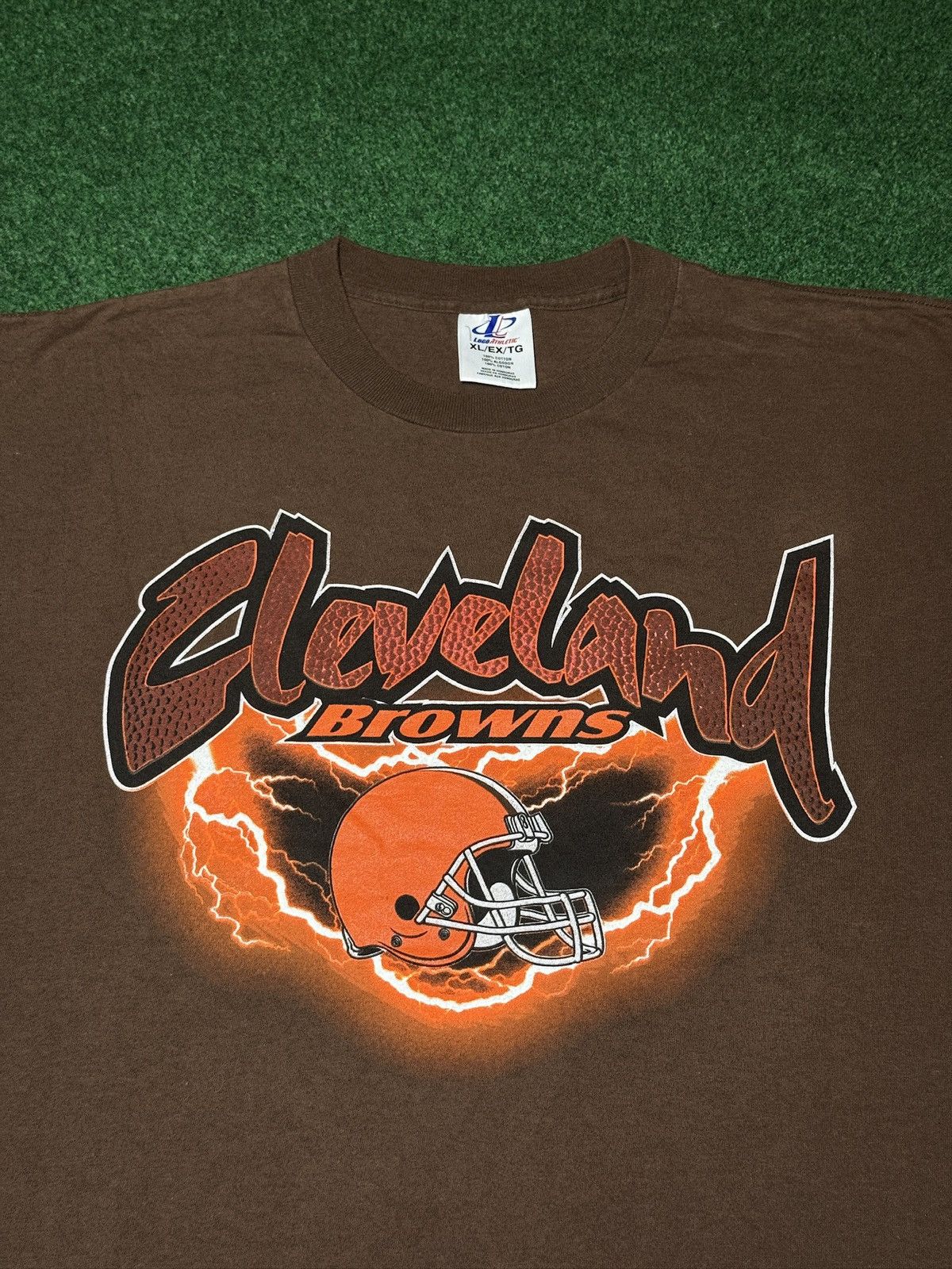 Logo Athletic 90s Cleveland Browns Logo Athletic RARE Lightning T Shirt Size US XL / EU 56 / 4 - 2 Thumbnail