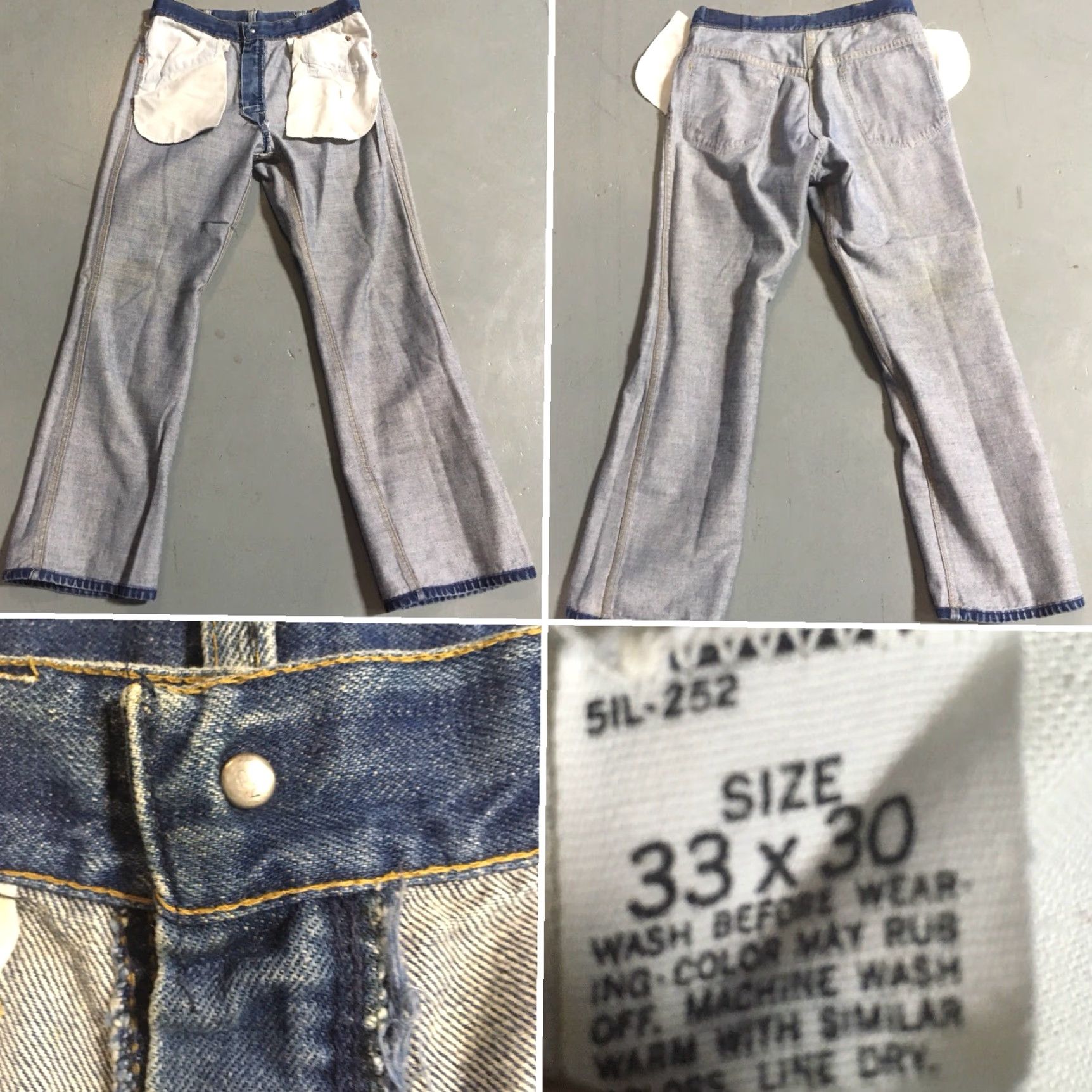 Sears VINTAGE Roebucks Sears Roebuck And Co Size 33 Jeans Denim Blue Waist 32 Inseam 30 Regular Mens Womens Jeans Roebucks Vintage Size US 32 / EU 48 - 4 Thumbnail