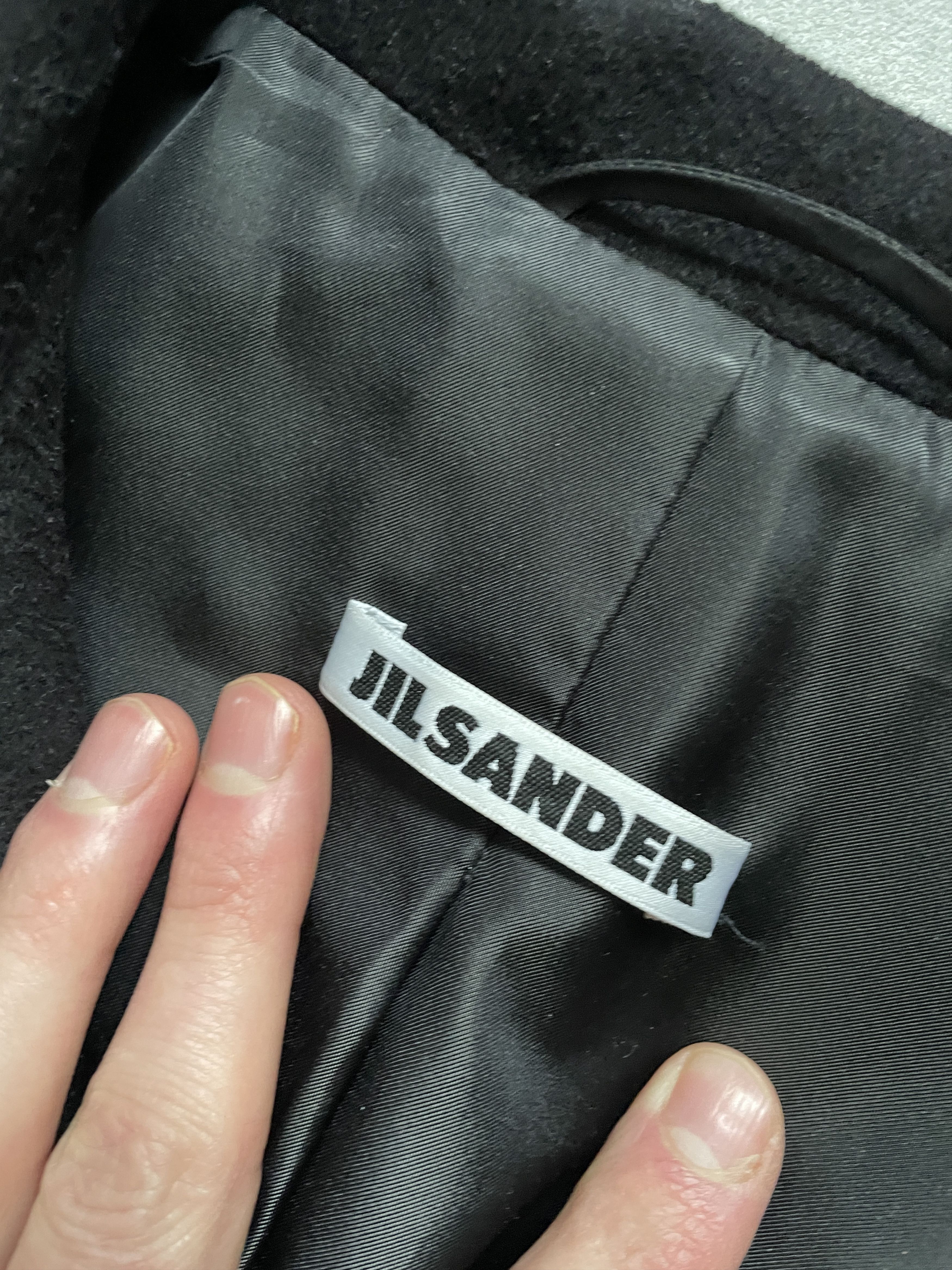Jil Sander JIL SANDER BLACK ANGORA VIRGIN WOOL BLACK AVANT GARDE COAT Size S / US 4 / IT 40 - 6 Thumbnail