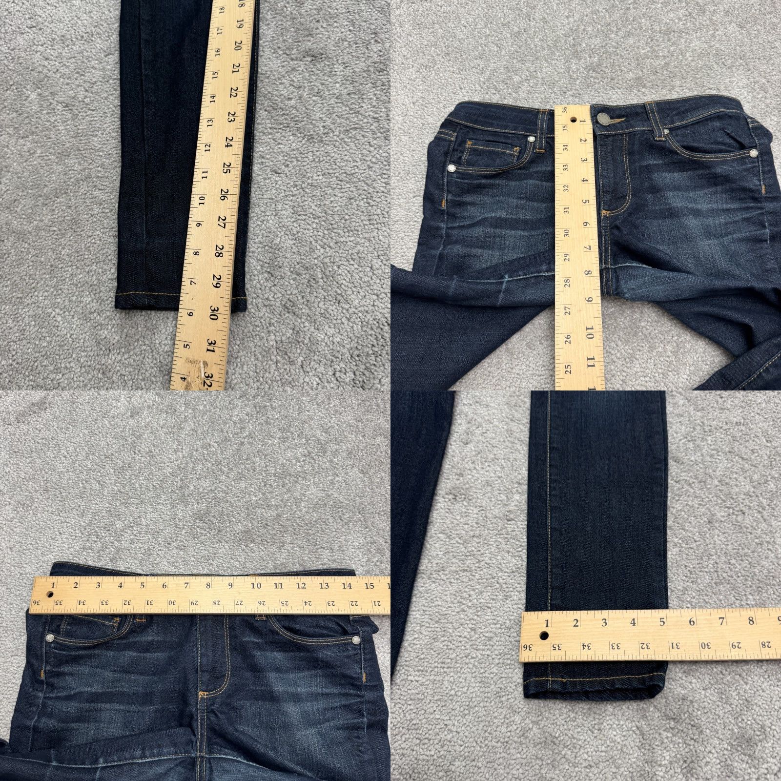 Paige VINTAGE Paige Verdugo Skinny Denim Jeans Womens 27 Blue Low Rise Stretch 29x30 Size 27" / US 4 / IT 40 - 8 Thumbnail