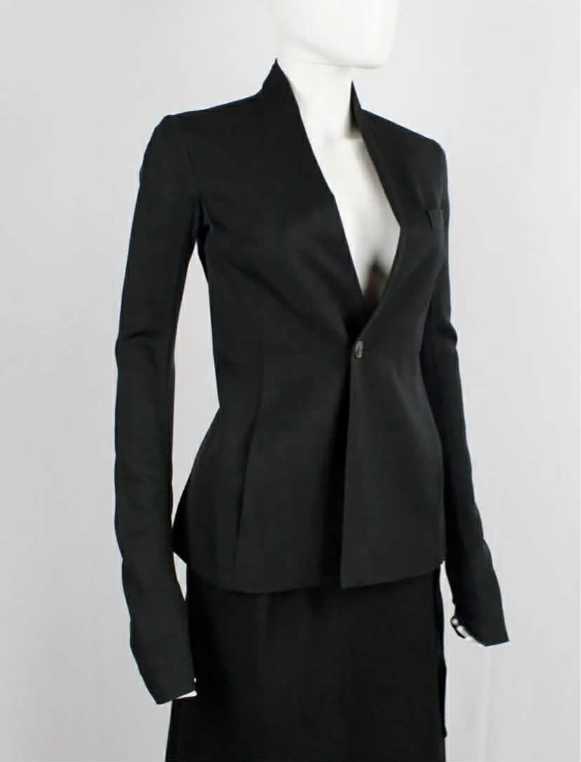 Rick Owens Rick Owens SS17 Black Wool Blazer Size M / US 6-8 / IT 42-44 - 3 Thumbnail