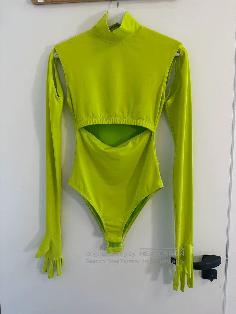 Vetements Vetements Half High Neck Fluorescent Green Bodycon Dress Size S / US 4 / IT 40 - 1 Thumbnail