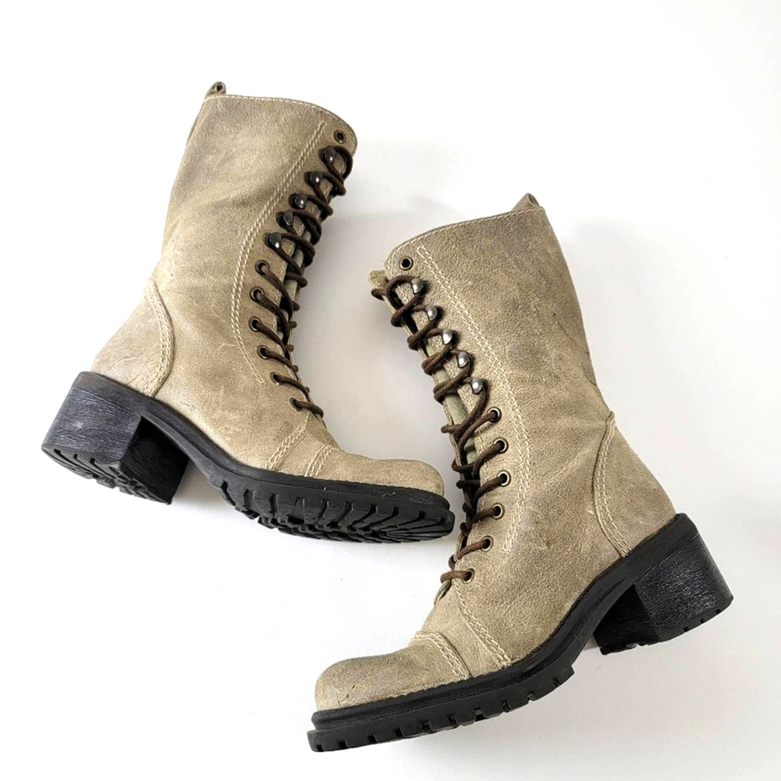 ESPIRIT Vintage 90s Grunge Combat Chunky Platform Boots - 7 Size US 7 / IT 37 - 10 Thumbnail