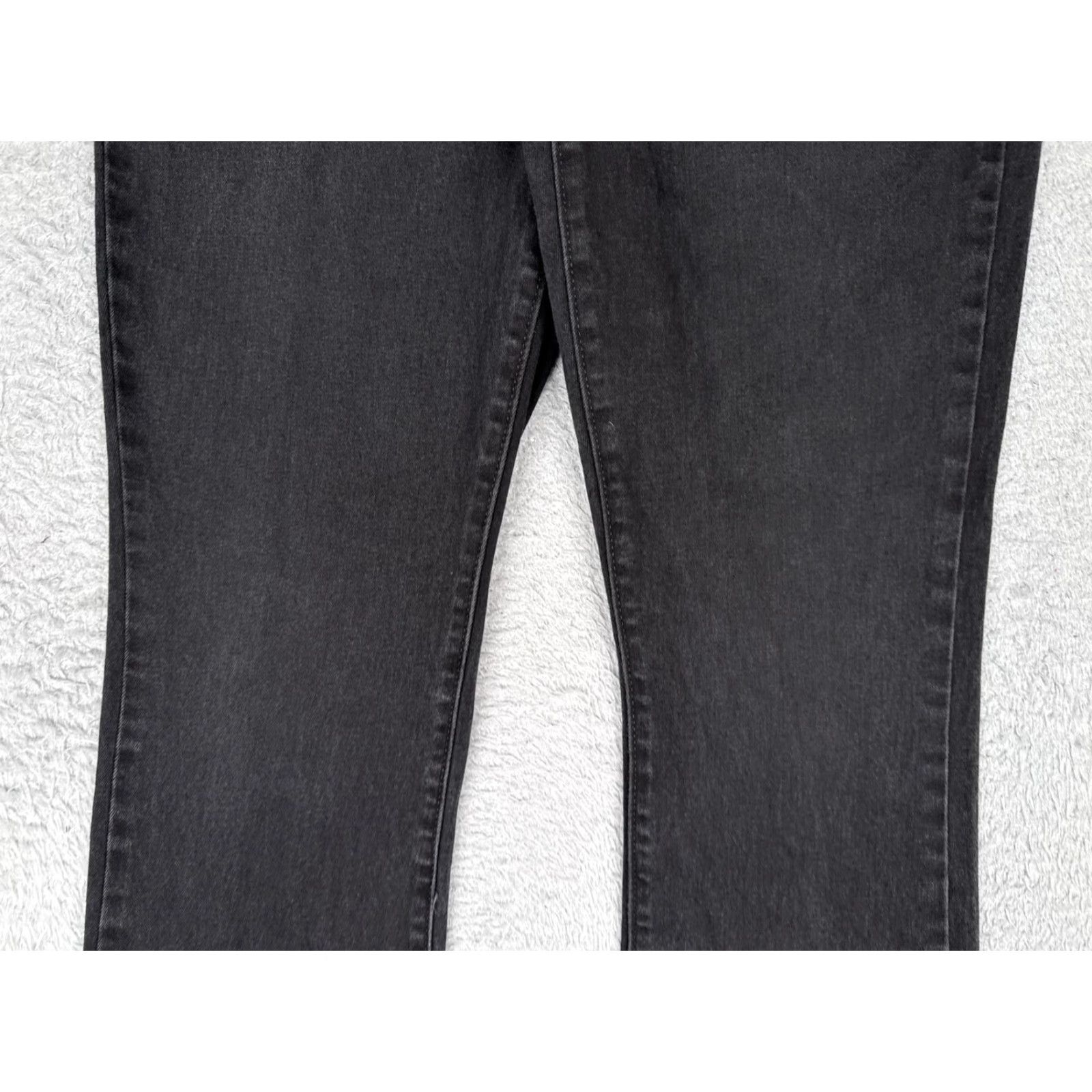 Vintage LC Lauren Conrad Kick Boot Jeans Womens 8 Black Cotton Mid Rise Slim Stretch 30x25 Jeans Size 30" / US 8 / IT 44 - 3 Thumbnail