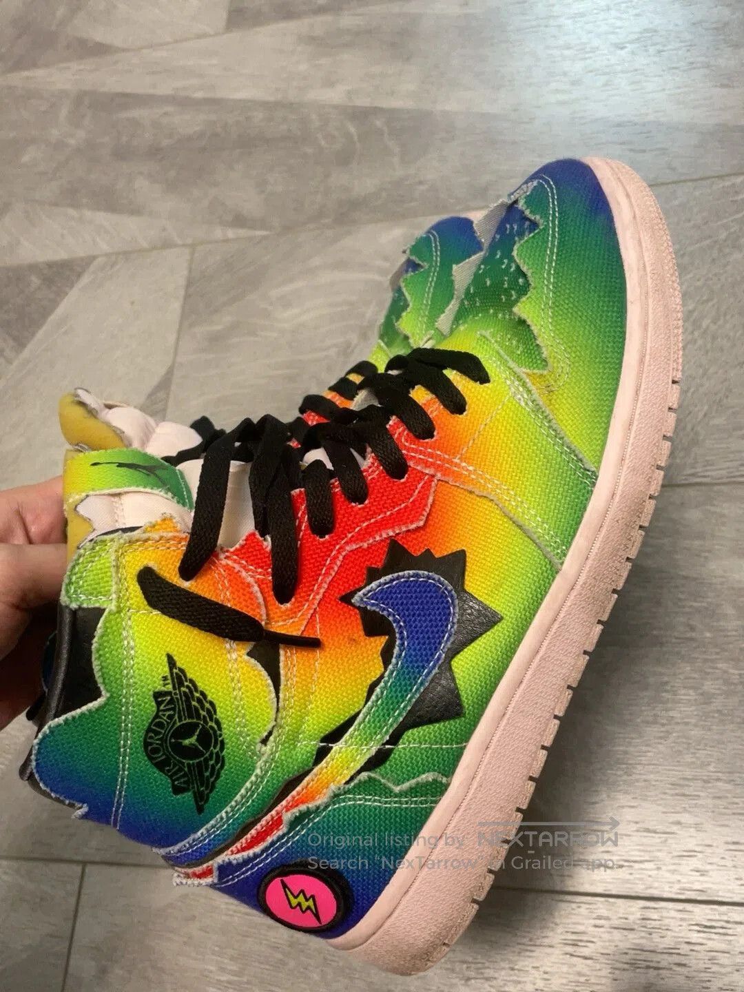 J Balvin Nike x J Balvin Jordan 1 Rainbow Tie. Size US 9.5 / EU 42-43 - 5 Thumbnail