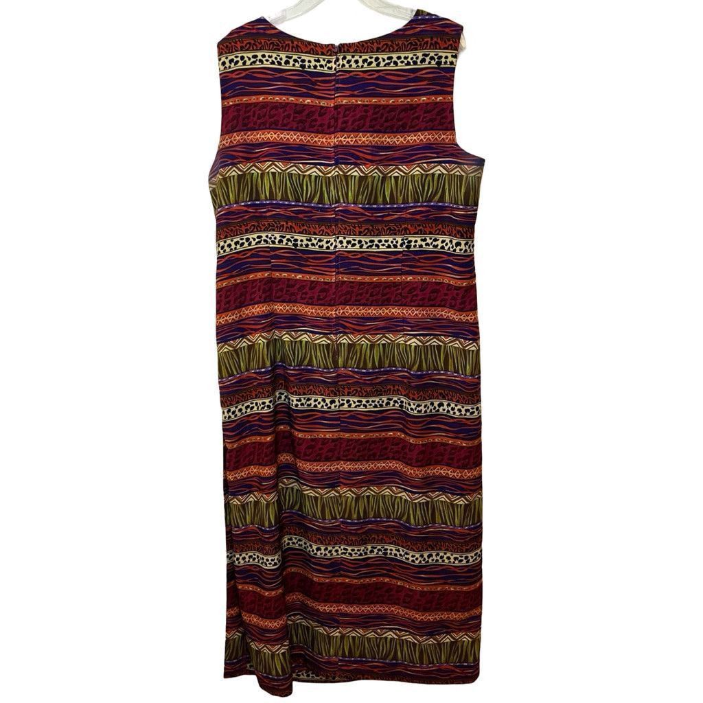 Vintage Vtg 90s Halmode Safari Leopard Cheetah Long Dress Sz XL/XXL Size XL / US 12-14 / IT 48-50 - 3 Thumbnail