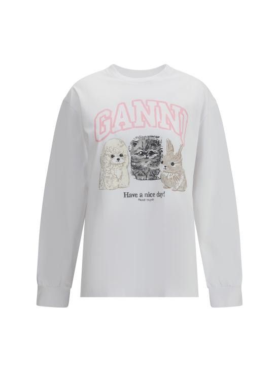 GANNI Women Tops T4275 151 WHITE