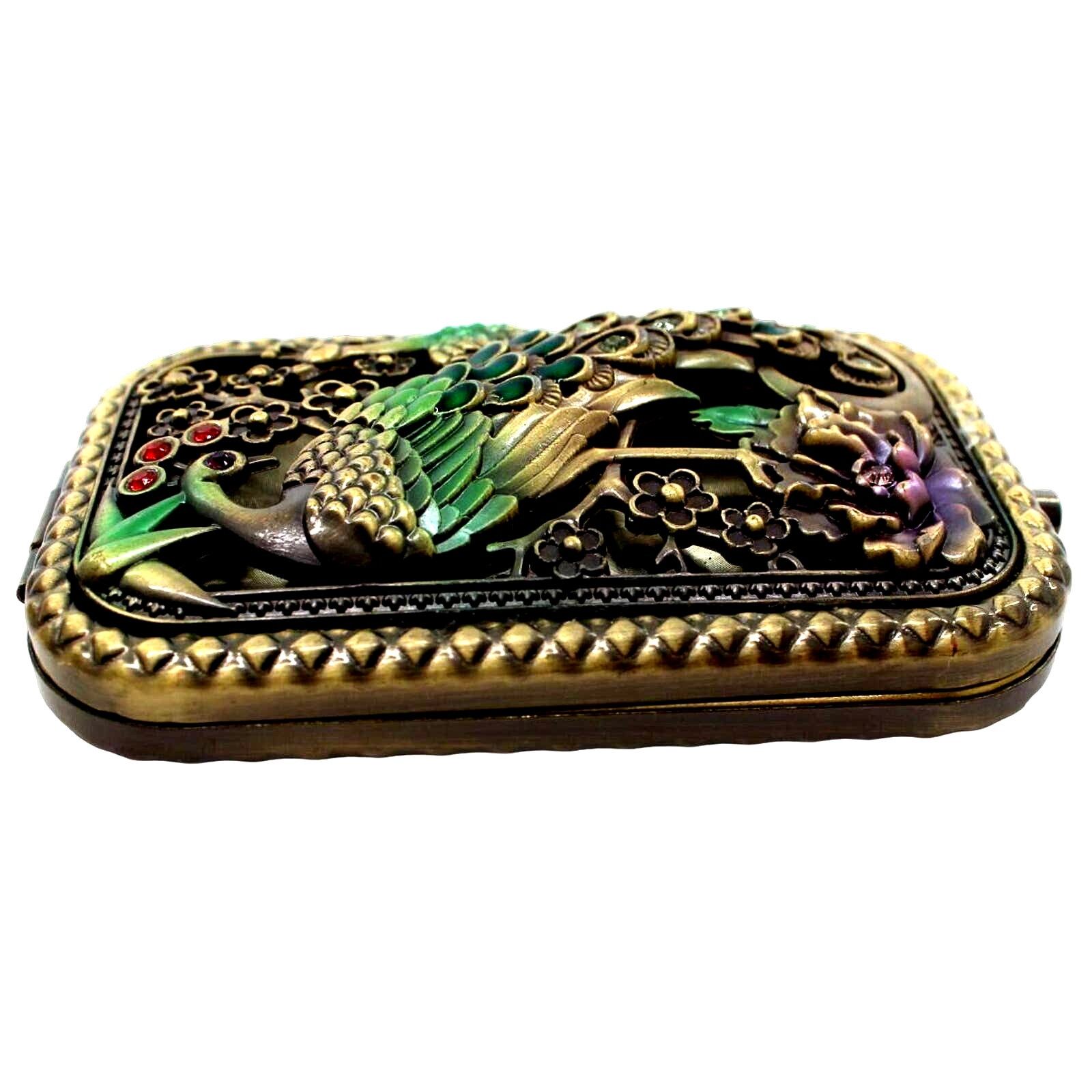 Other Benestfit Peacock Flower Art Mirror Rhinestone Enamel Copper Size ONE SIZE - 3 Thumbnail